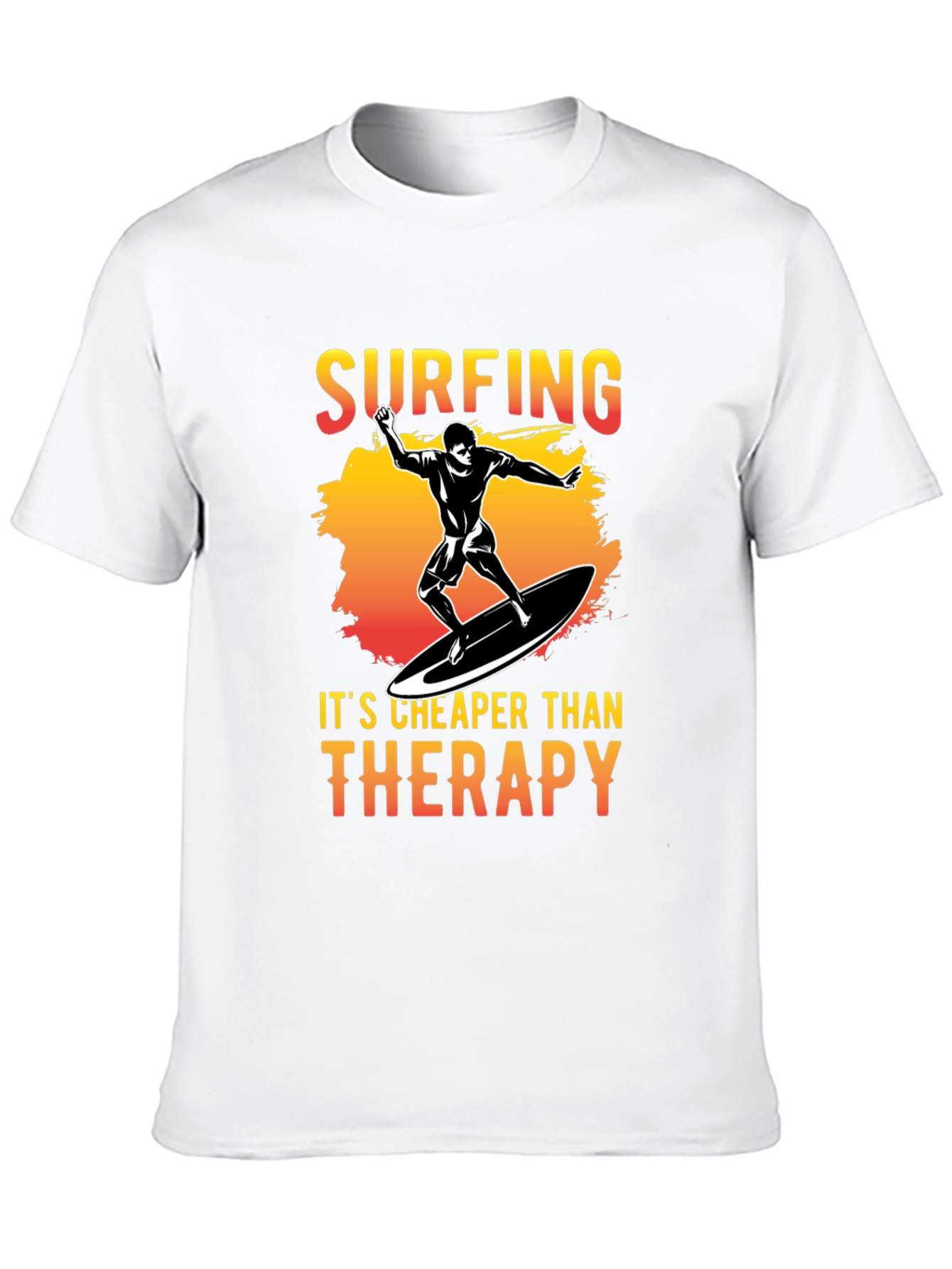 Surfing Cheaper Than Therapy Graphic Tee