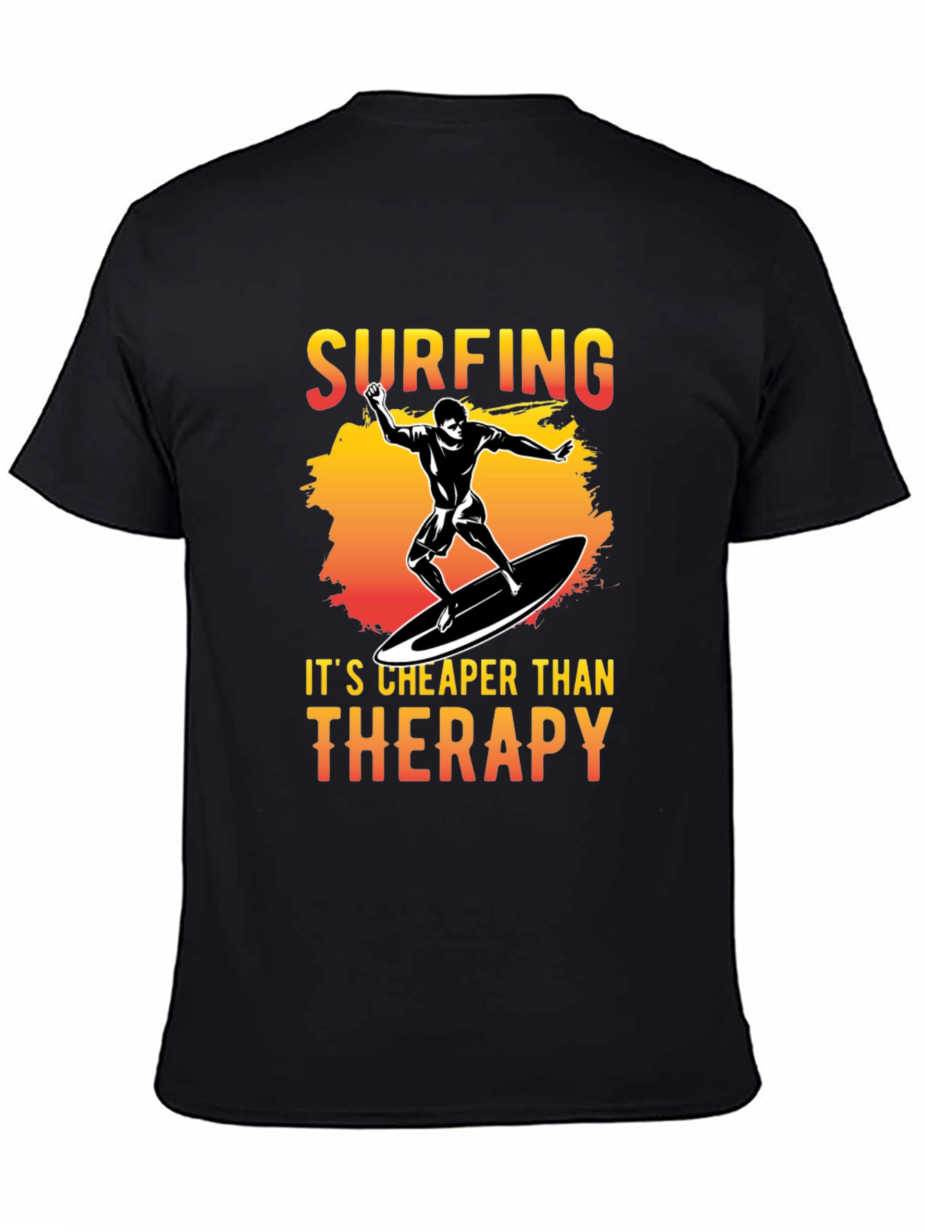 Surfing Cheaper Than Therapy Graphic Tee