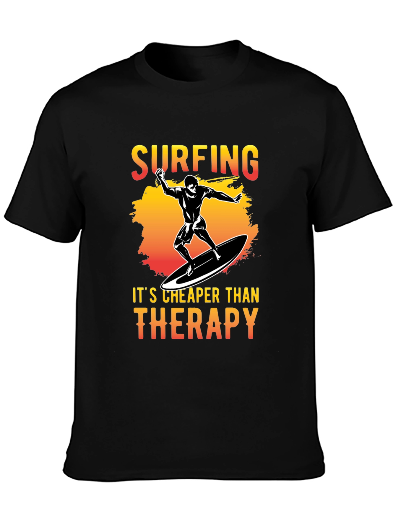 Surfing Cheaper Than Therapy Graphic Tee