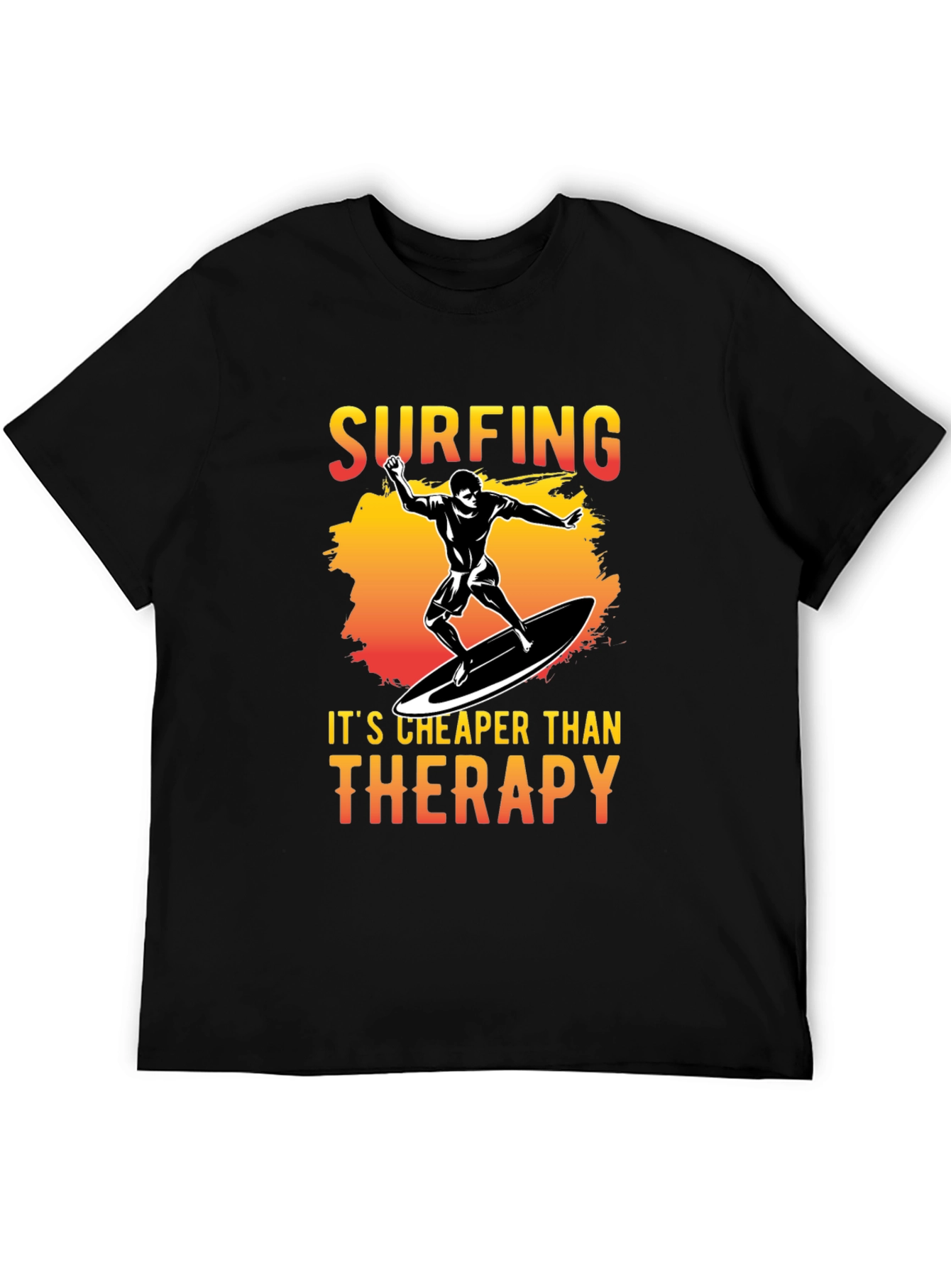 Surfing Cheaper Than Therapy Graphic Tee
