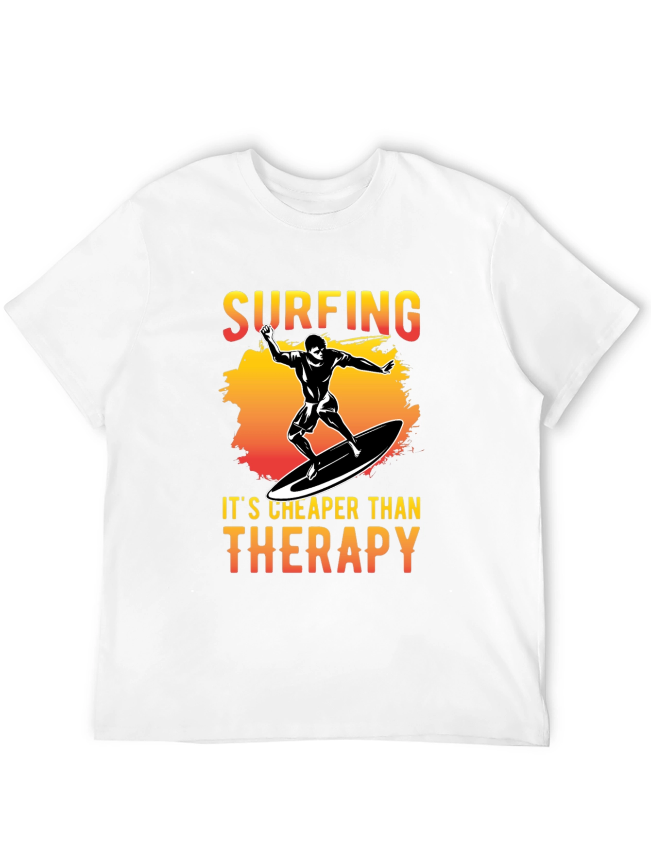 Surfing Cheaper Than Therapy Graphic Tee