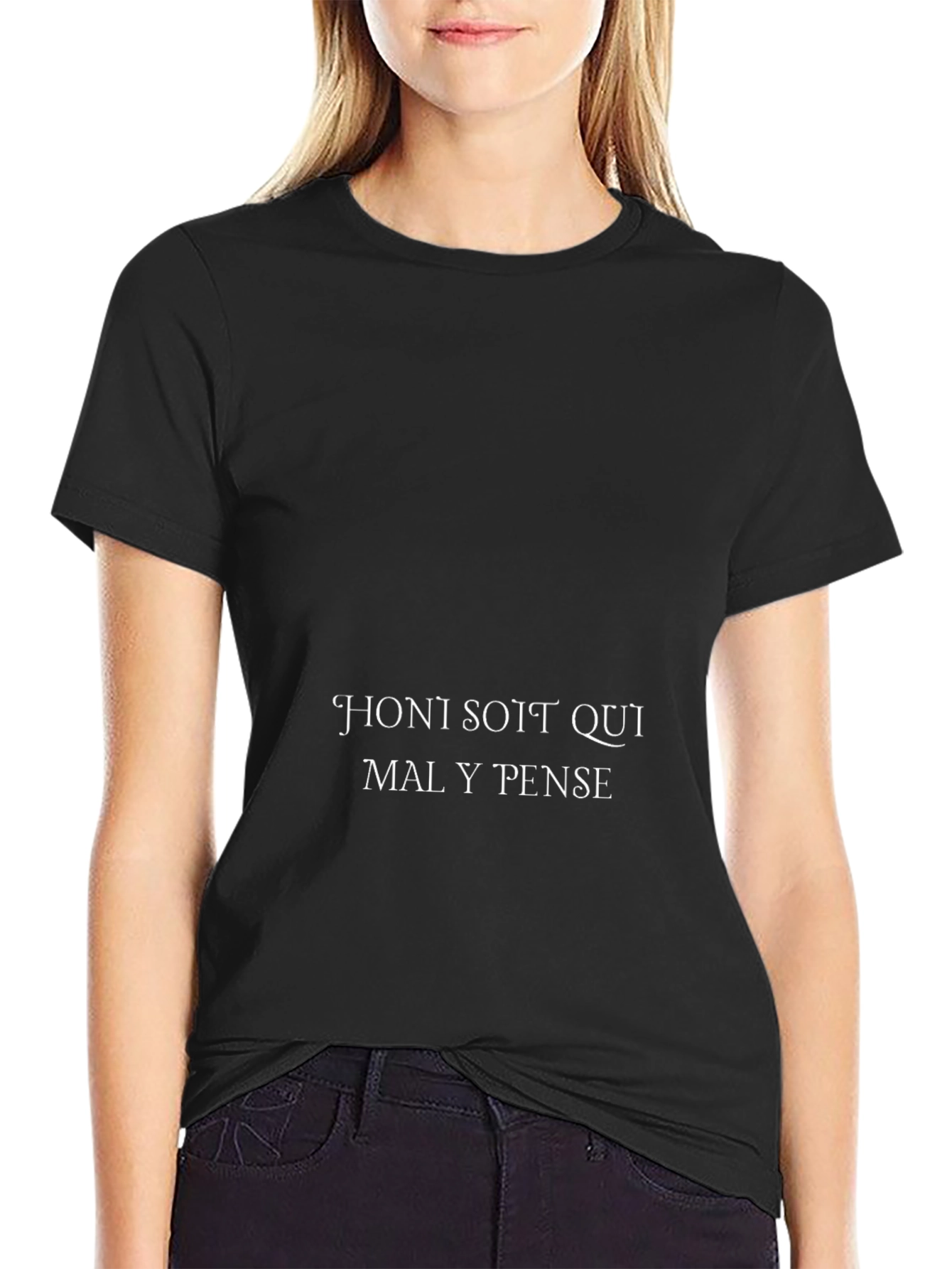 Honi Soit Qui Mal Y Pense Black T-Shirt