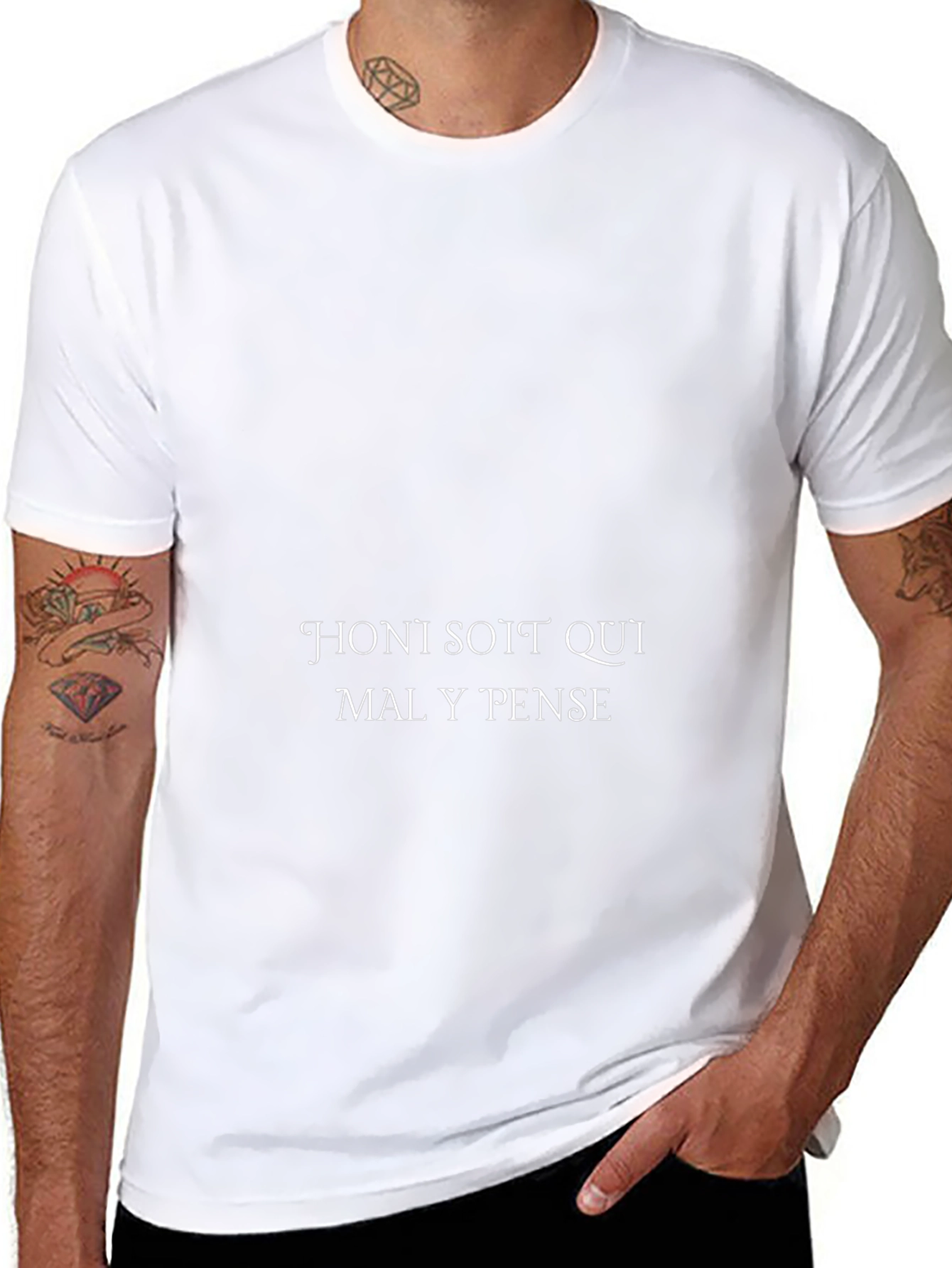 Honi Soit Qui Mal Y Pense Black T-Shirt