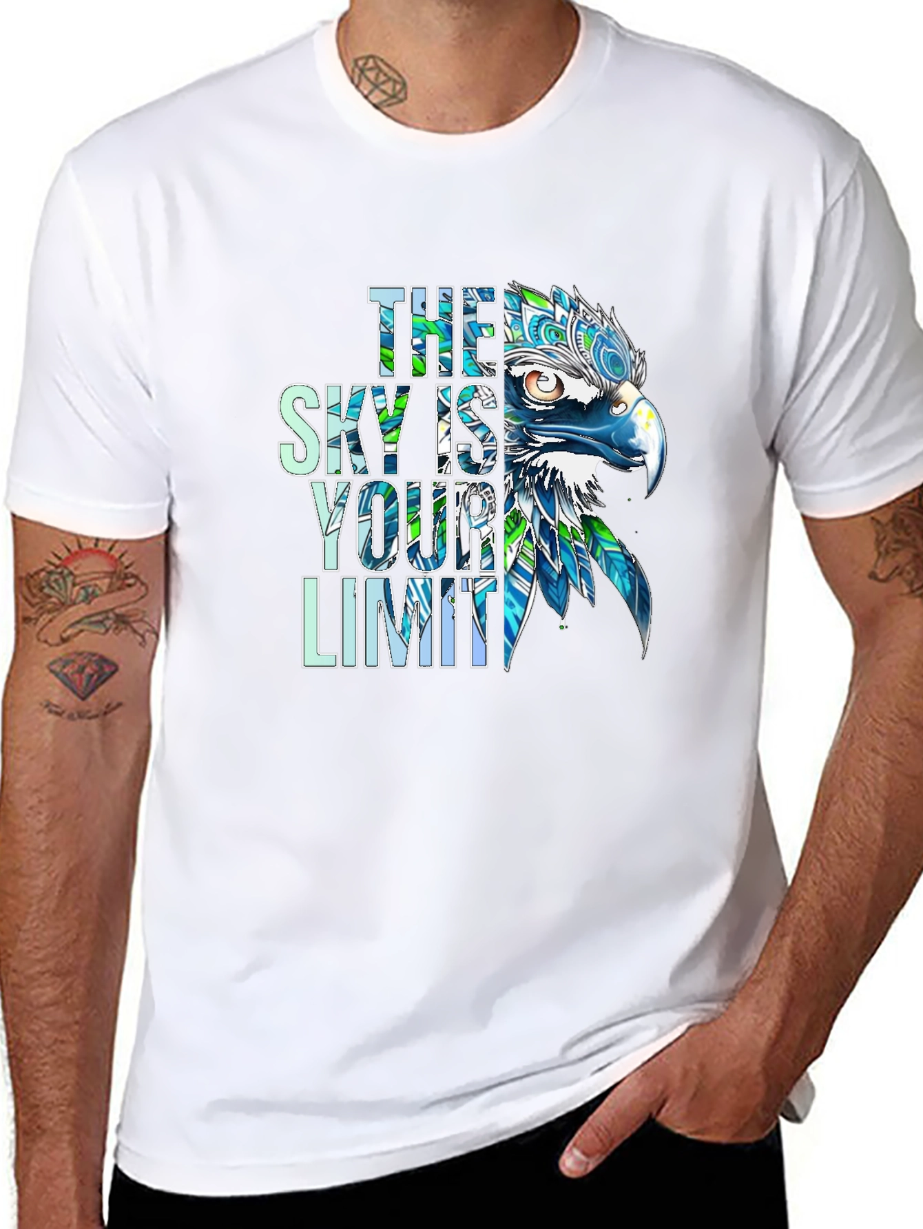 The Sky Is Your Limit Eagle Graphic T-Shirt