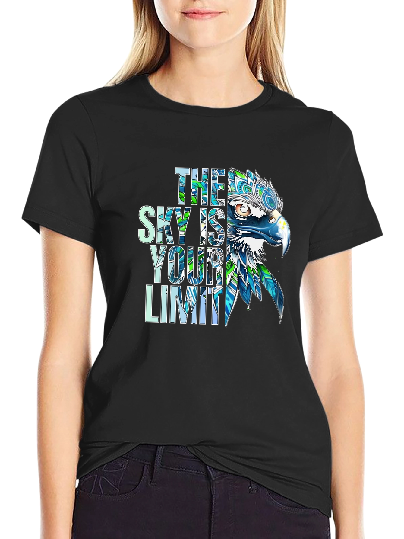 The Sky Is Your Limit Eagle Graphic T-Shirt