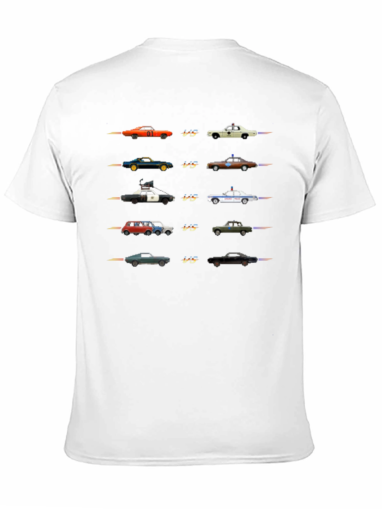 Retro 8-Bit Car Chase T-Shirt