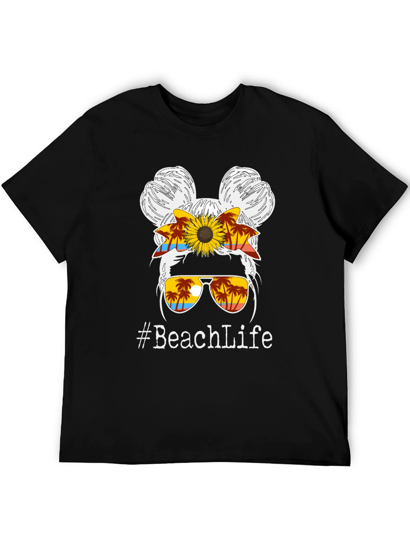 #BeachLife Messy Bun Graphic Tee