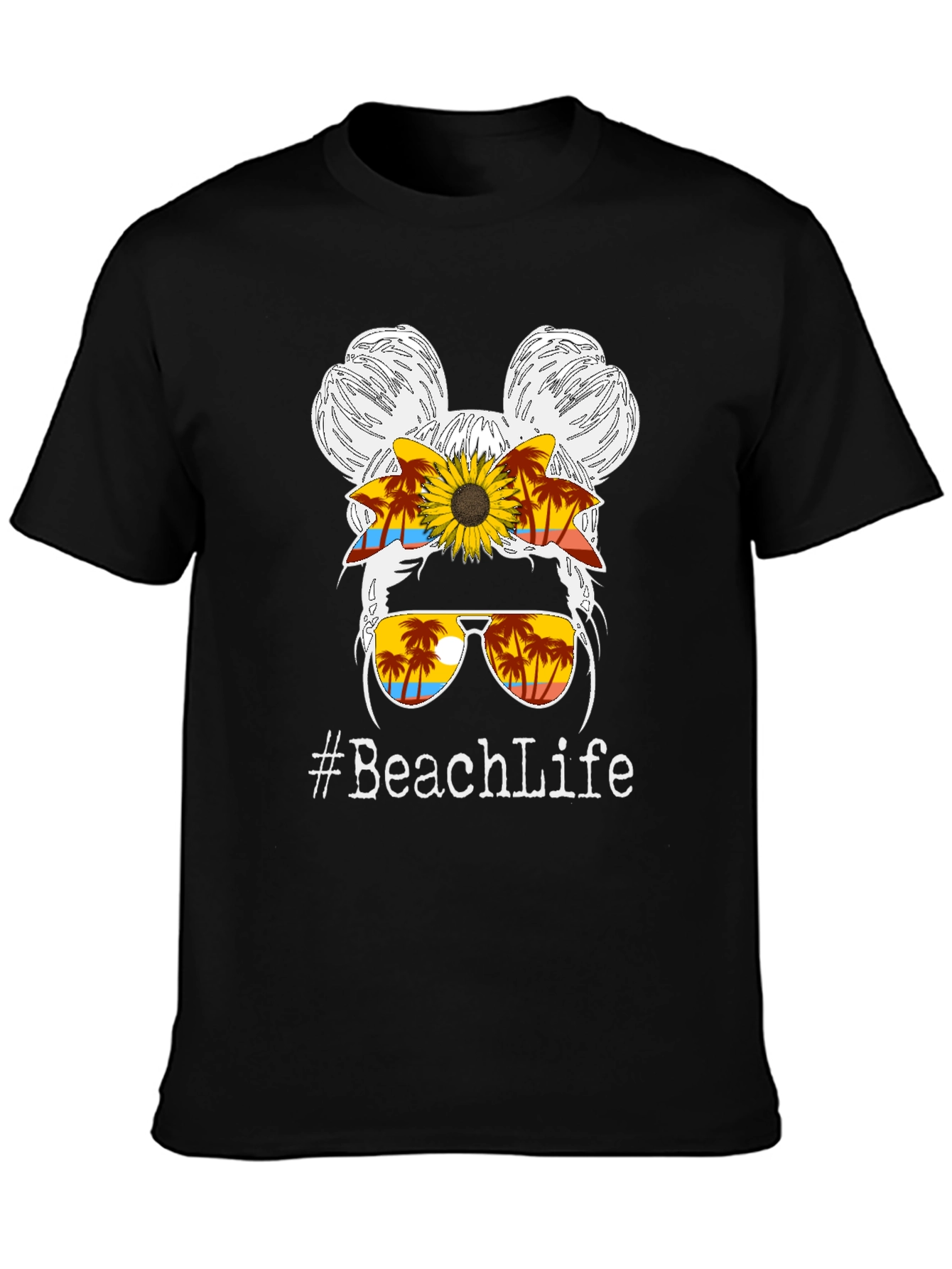 #BeachLife Messy Bun Graphic Tee