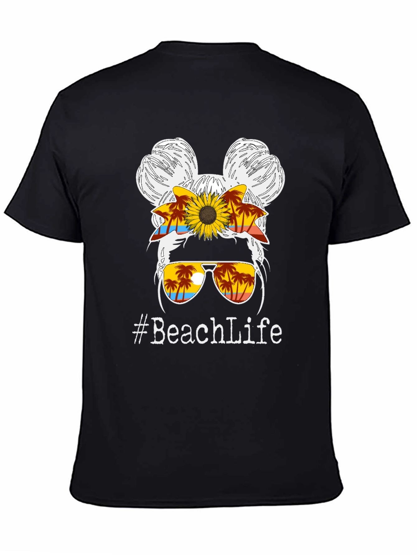 #BeachLife Messy Bun Graphic Tee