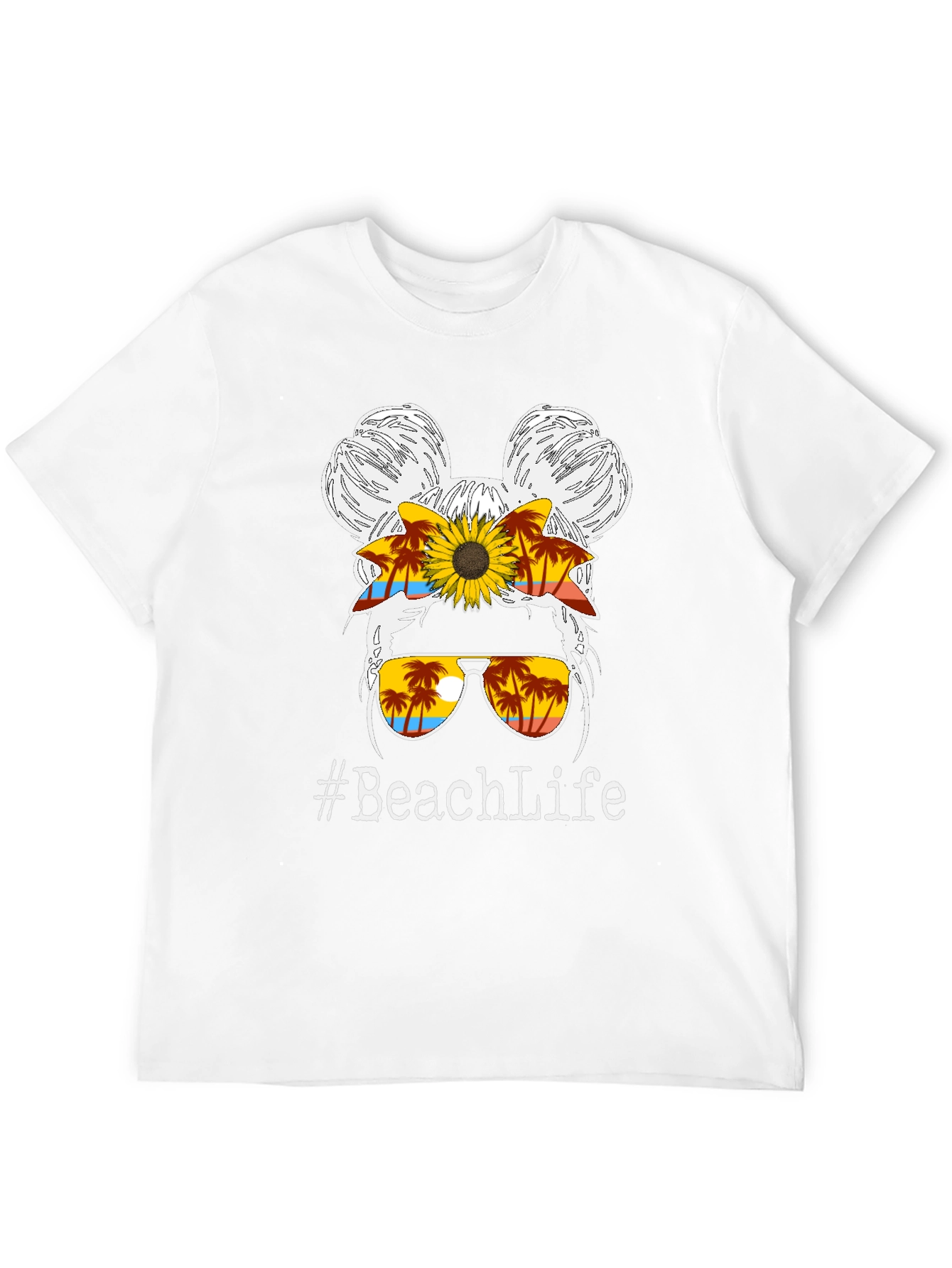 #BeachLife Messy Bun Graphic Tee