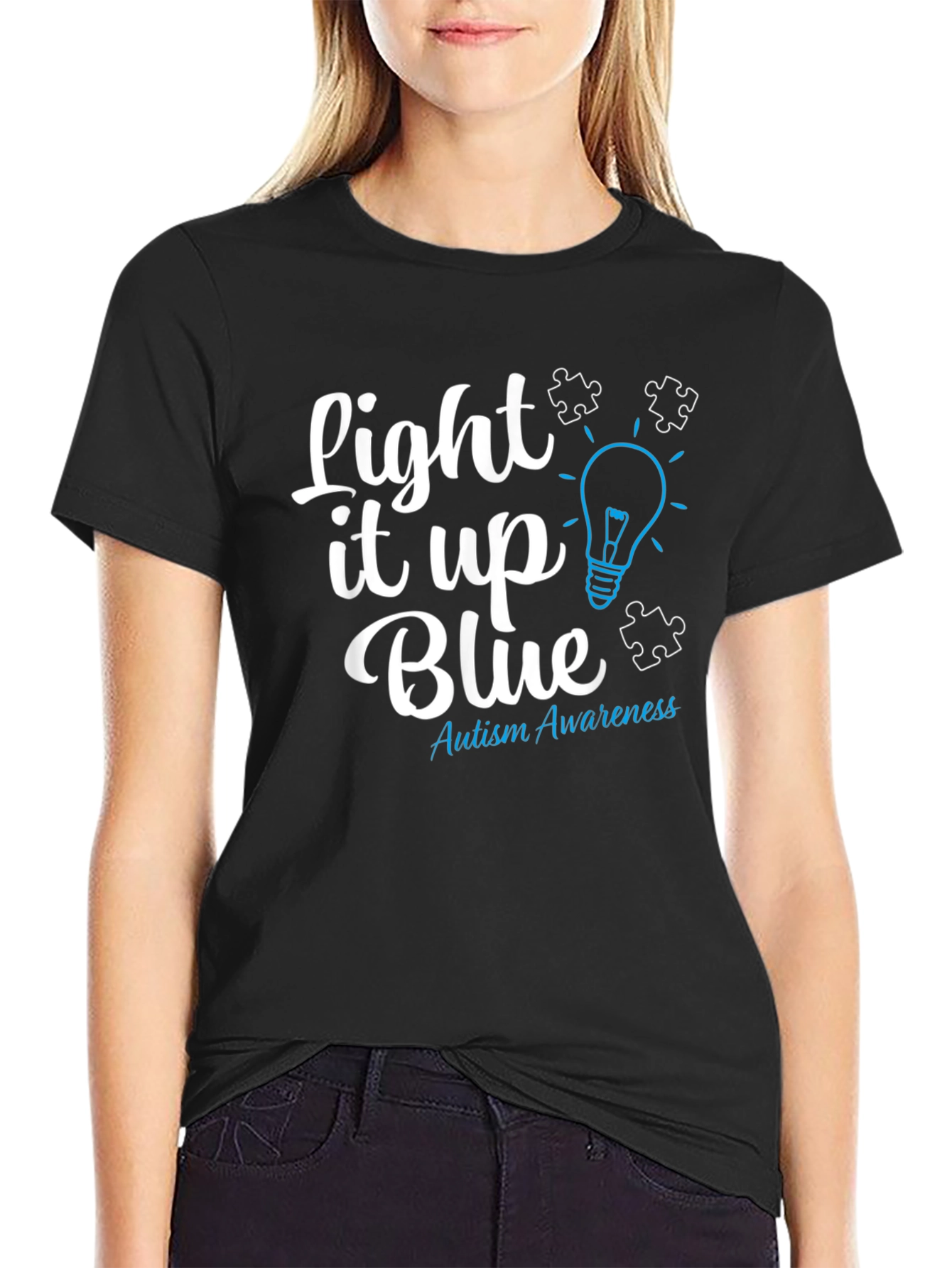 Autism Awareness Tee: Light It Up Blue T-Shirt