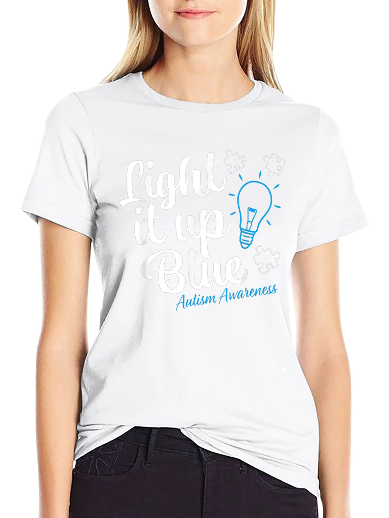 Autism Awareness Tee: Light It Up Blue T-Shirt