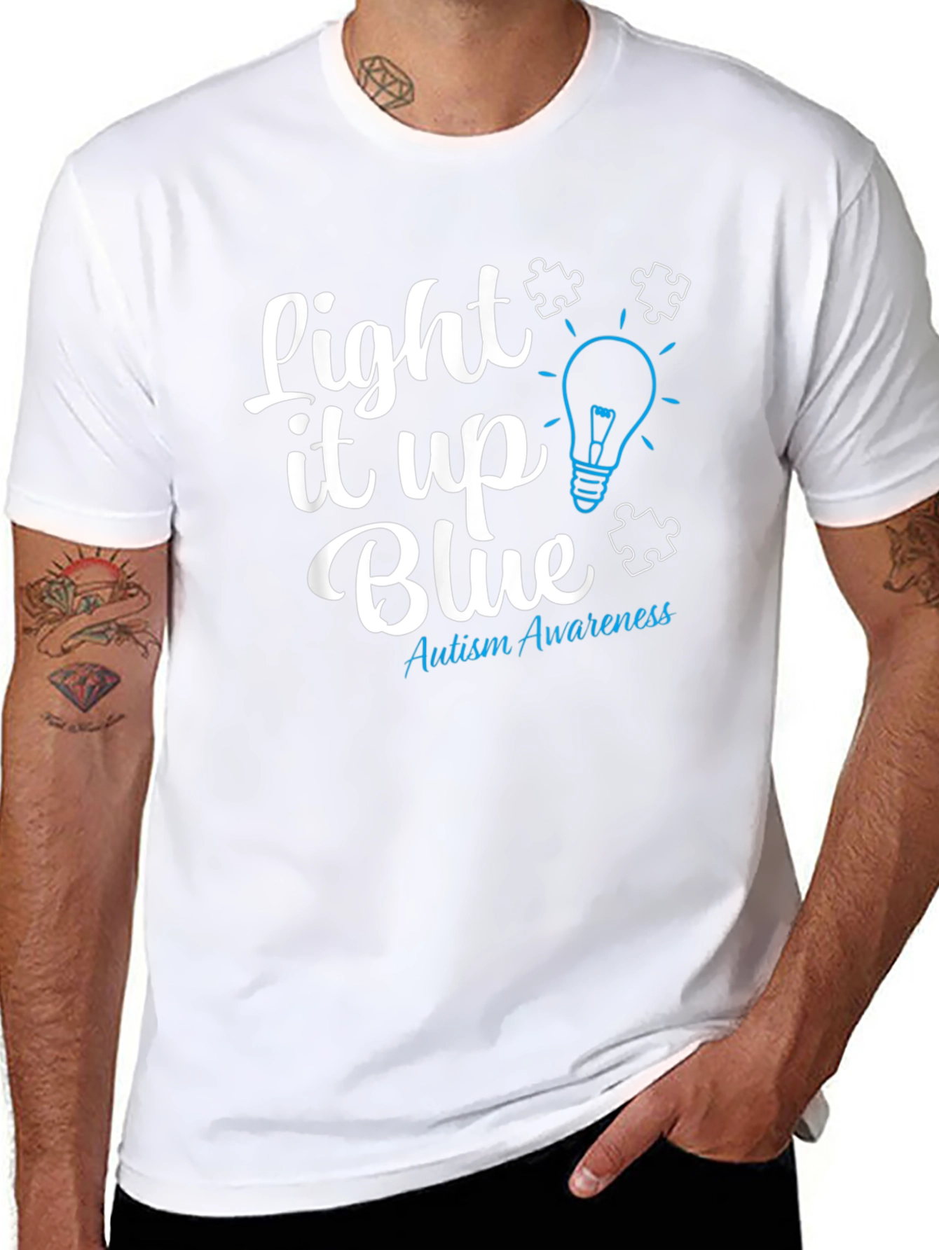 Autism Awareness Tee: Light It Up Blue T-Shirt