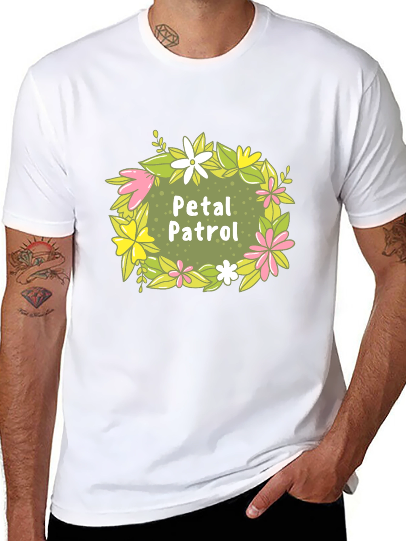 Petal Patrol Graphic Tee - Black