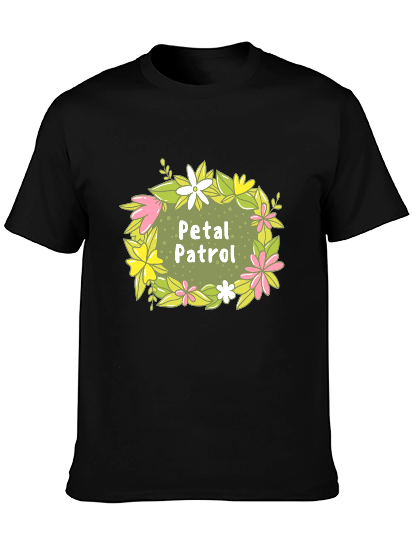 Petal Patrol Graphic Tee - Black