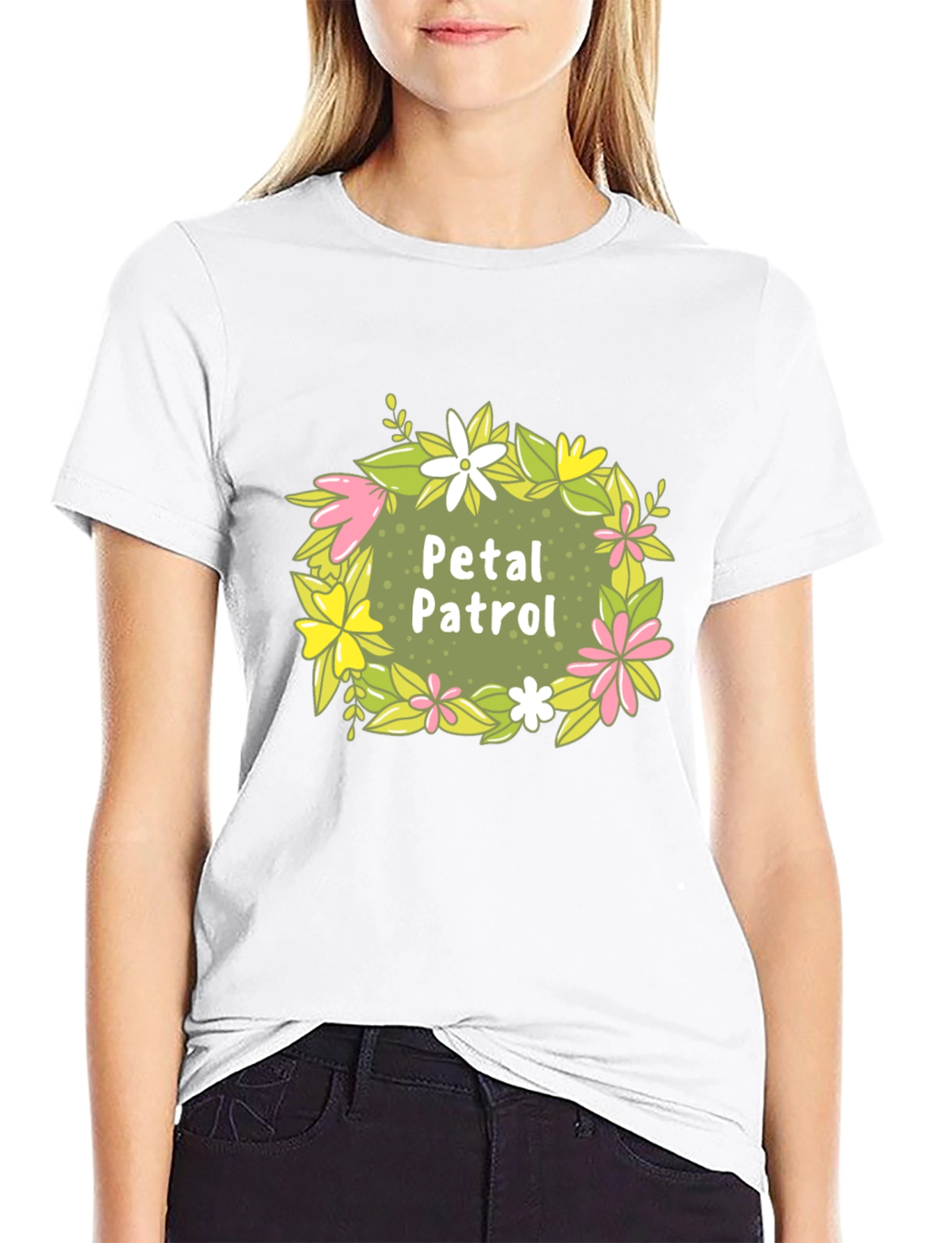 Petal Patrol Graphic Tee - Black
