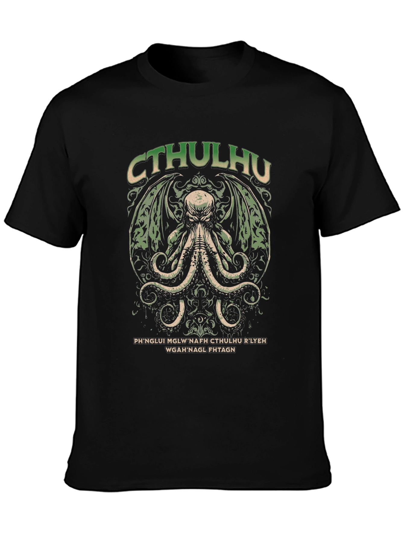 Cthulhu Mythos Graphic T-Shirt - Black