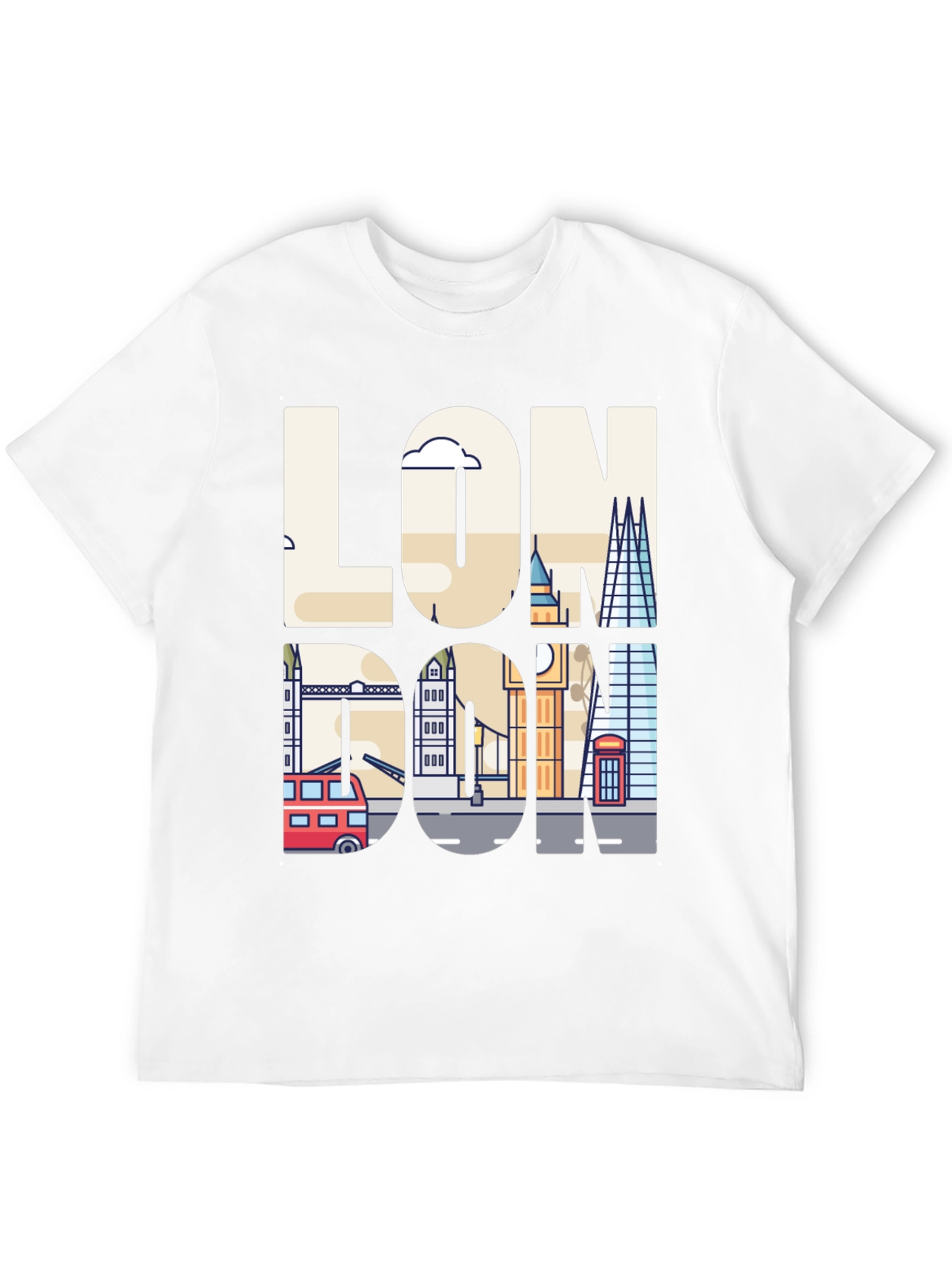 London Skyline Graphic Tee - Mens Black T-Shirt