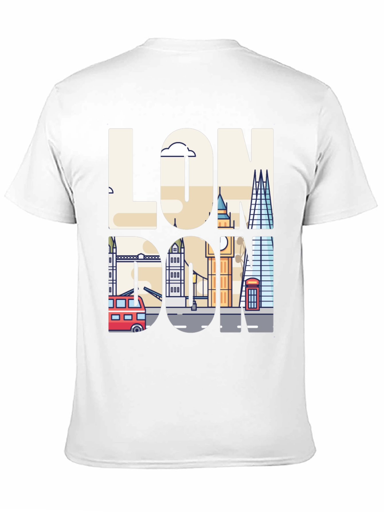 London Skyline Graphic Tee - Mens Black T-Shirt