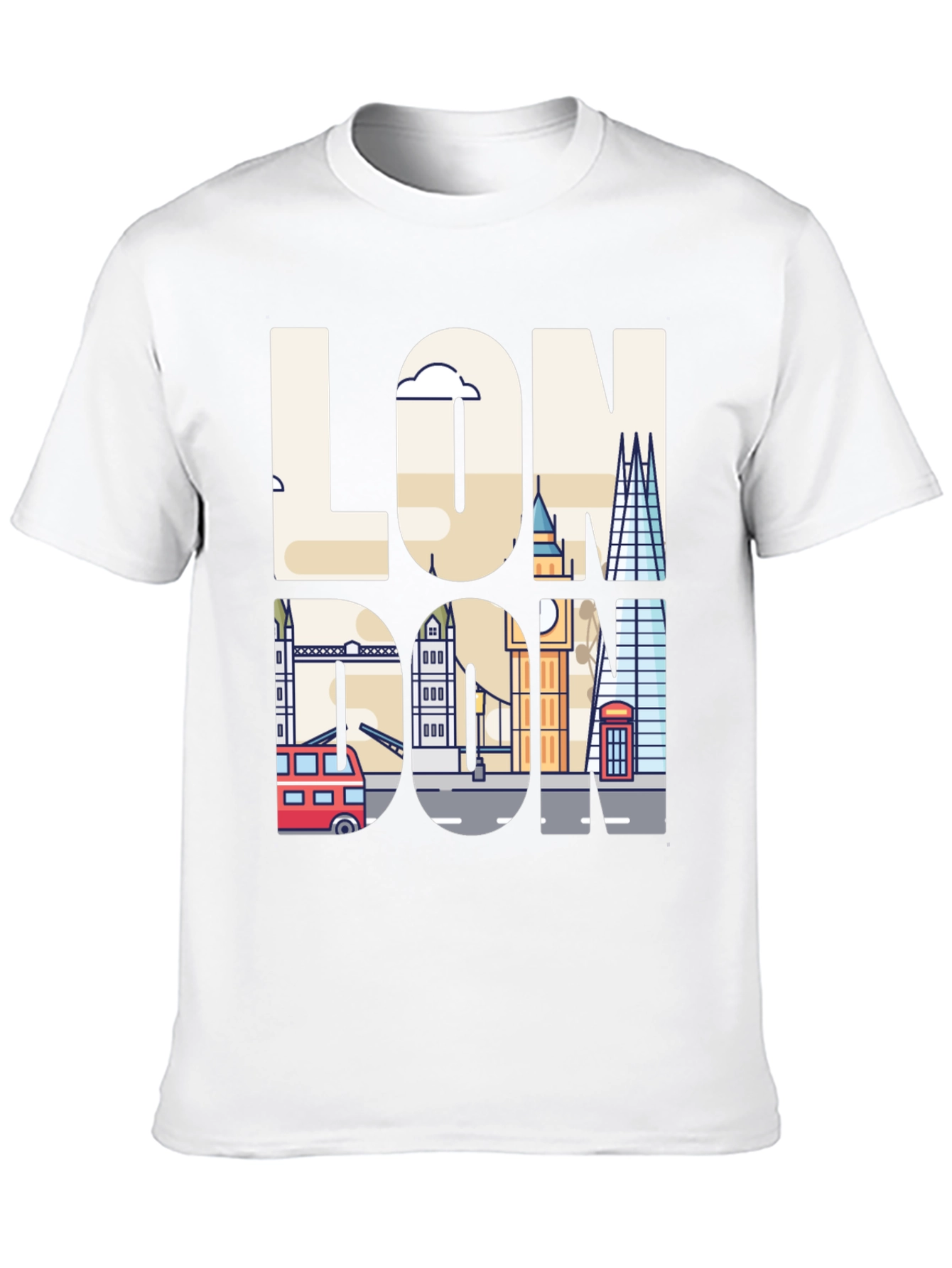 London Skyline Graphic Tee - Mens Black T-Shirt
