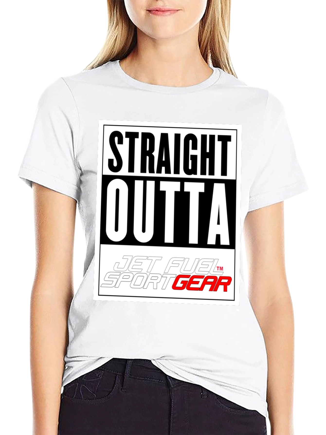 Straight Outta Jet Fuel Sport Gear T-Shirt