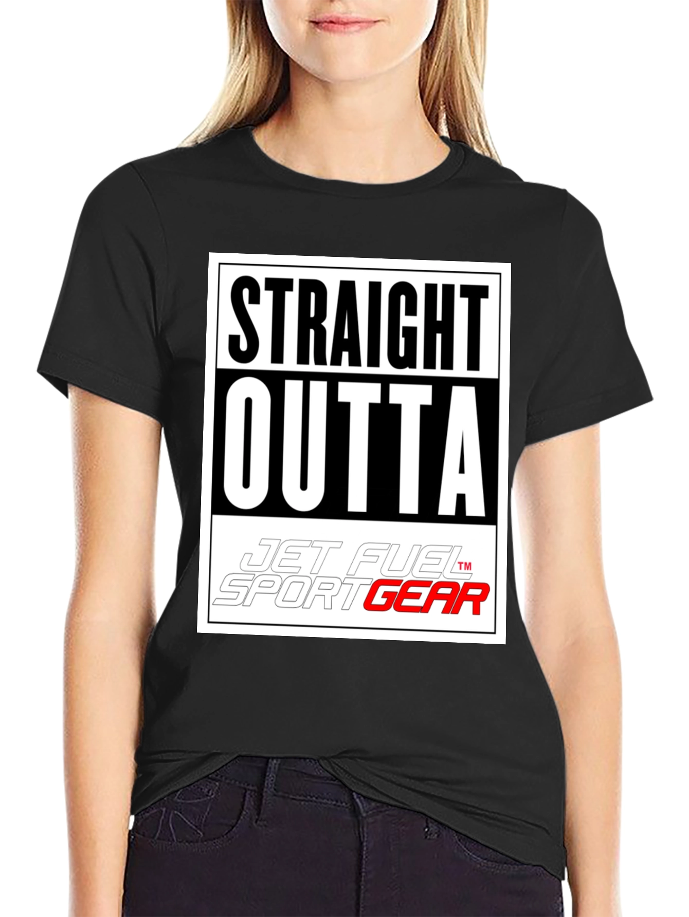 Straight Outta Jet Fuel Sport Gear T-Shirt