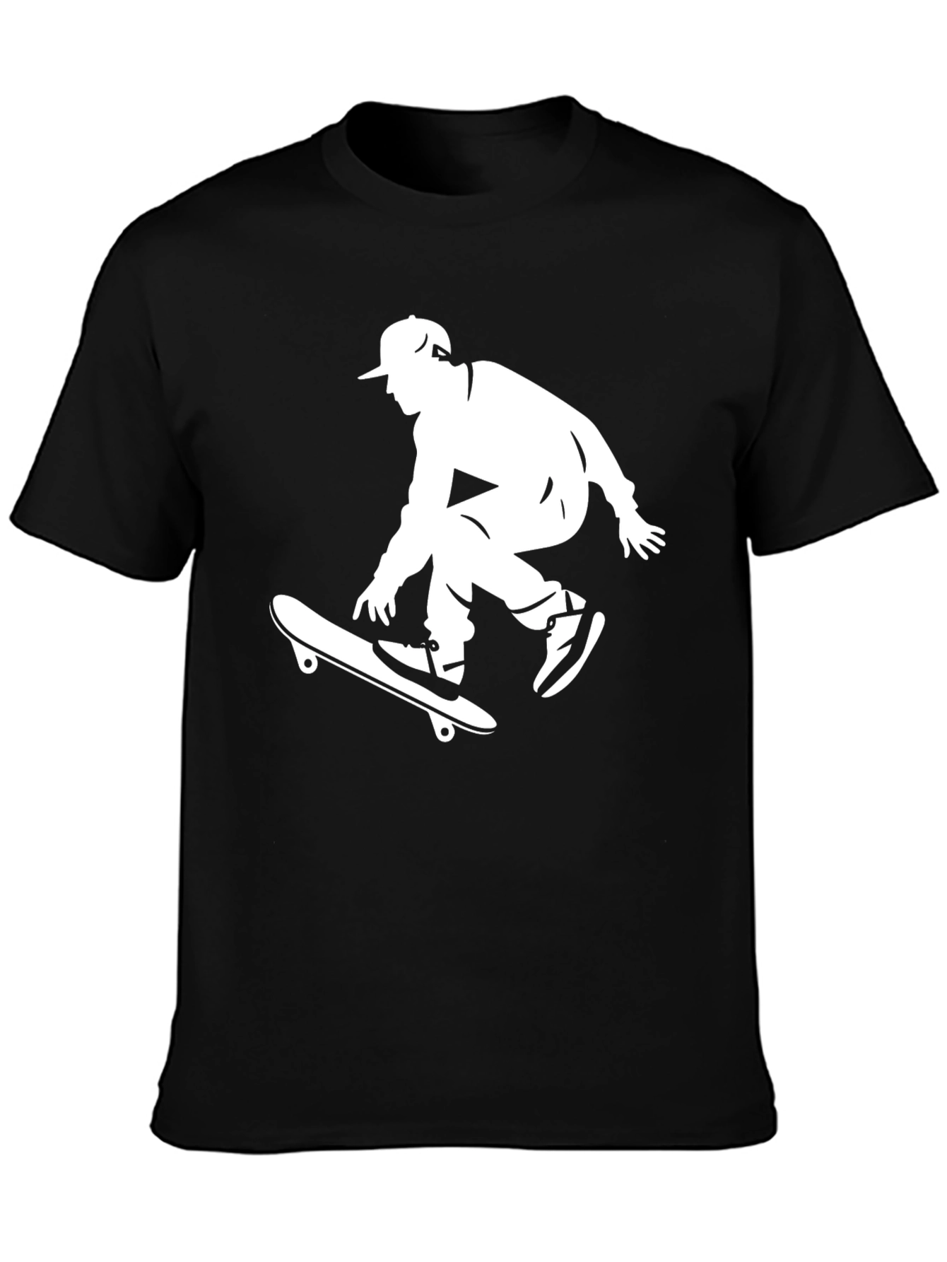 Skateboarding Graphic Tee - Cool Black T-Shirt