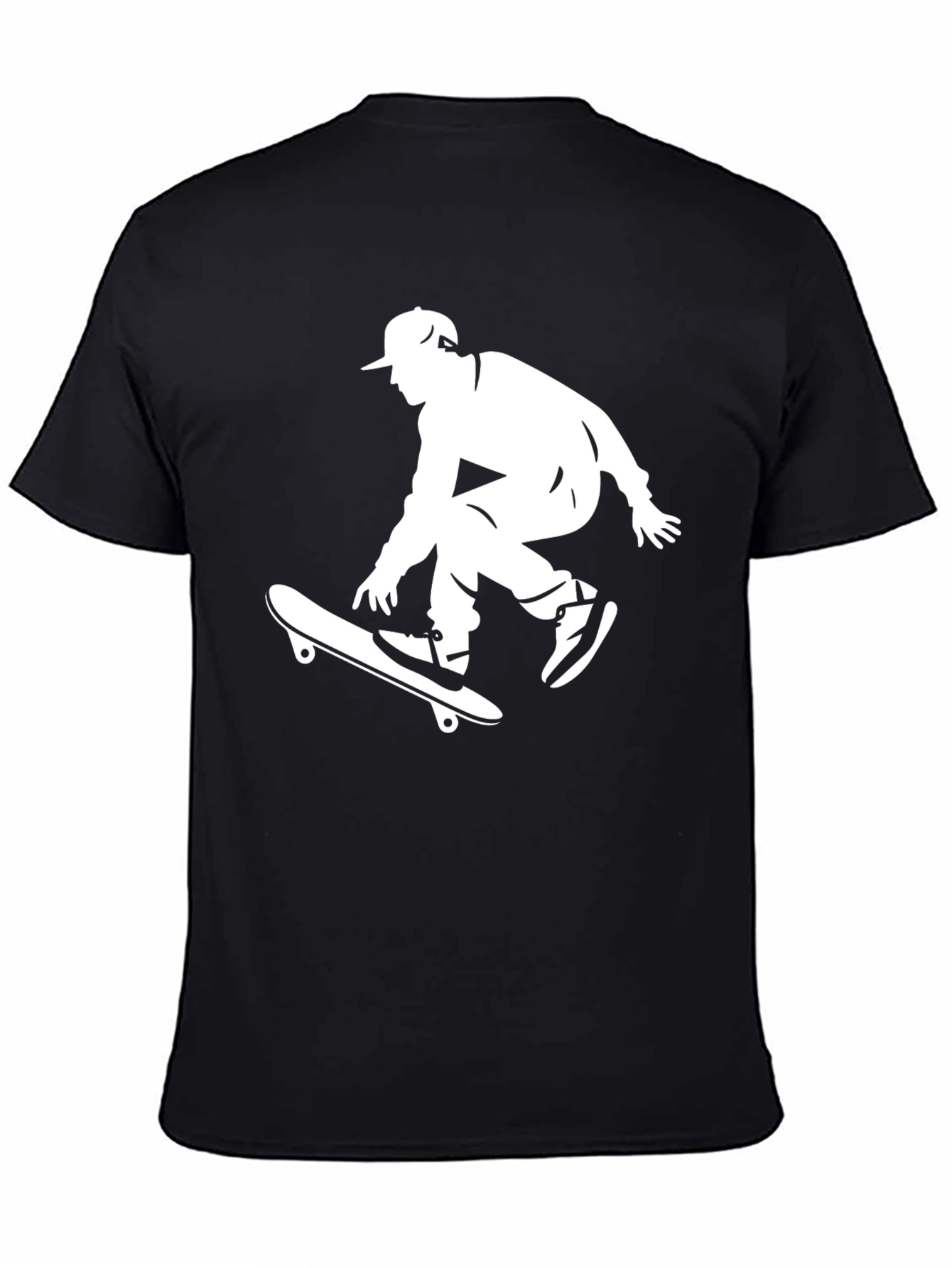 Skateboarding Graphic Tee - Cool Black T-Shirt