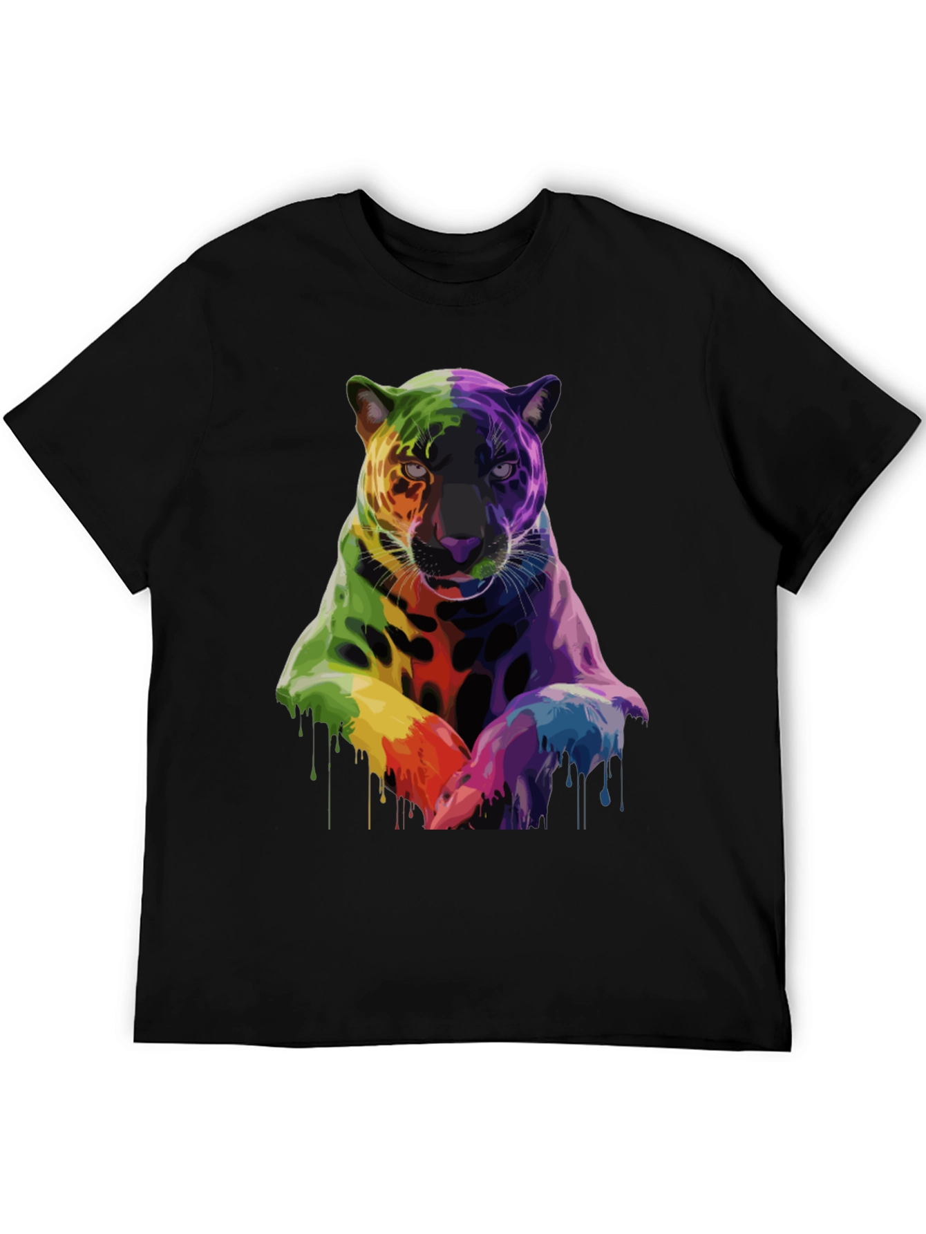 Rainbow Jaguar Graphic T-Shirt