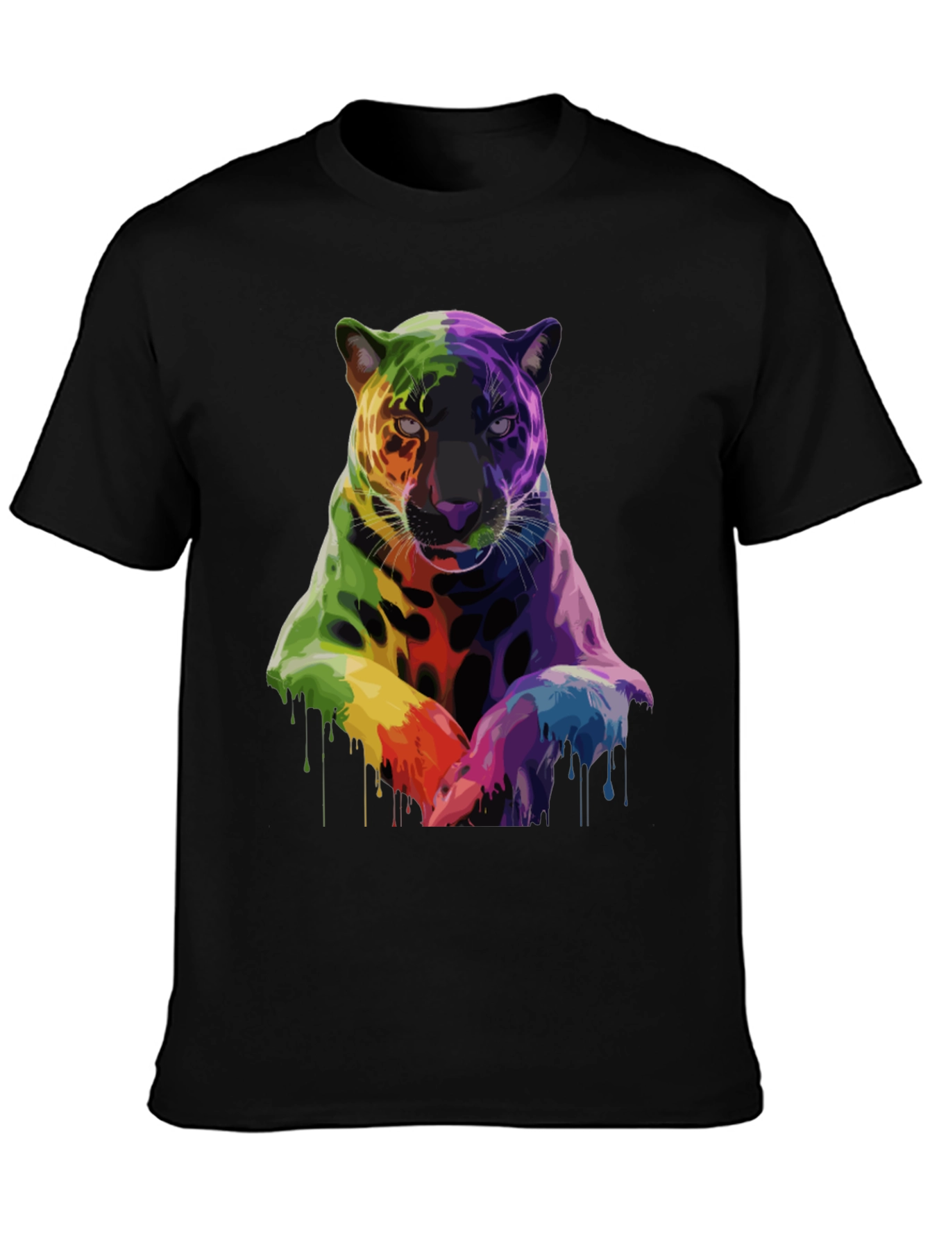 Rainbow Jaguar Graphic T-Shirt