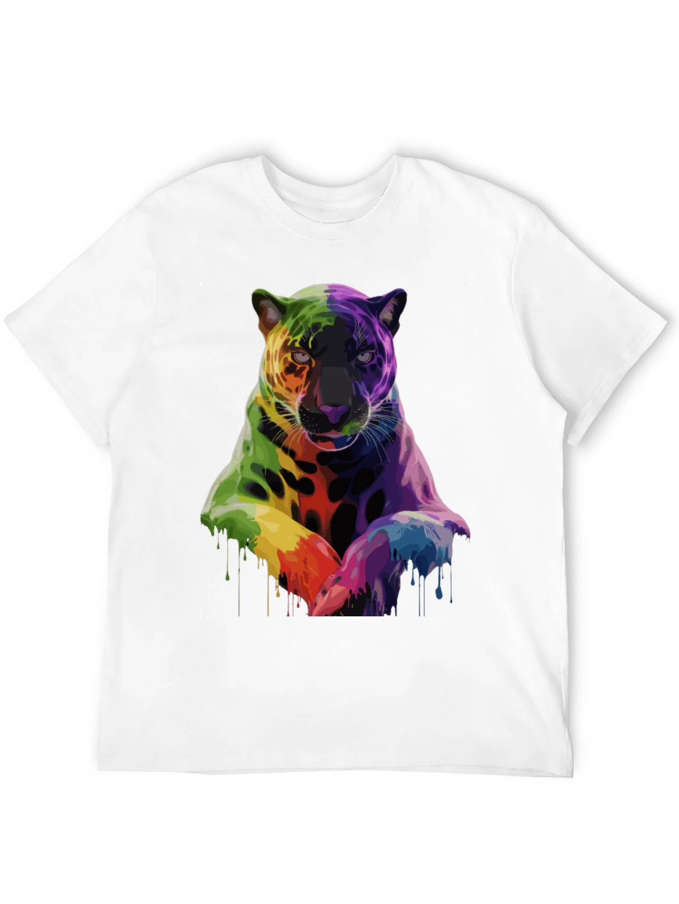 Rainbow Jaguar Graphic T-Shirt