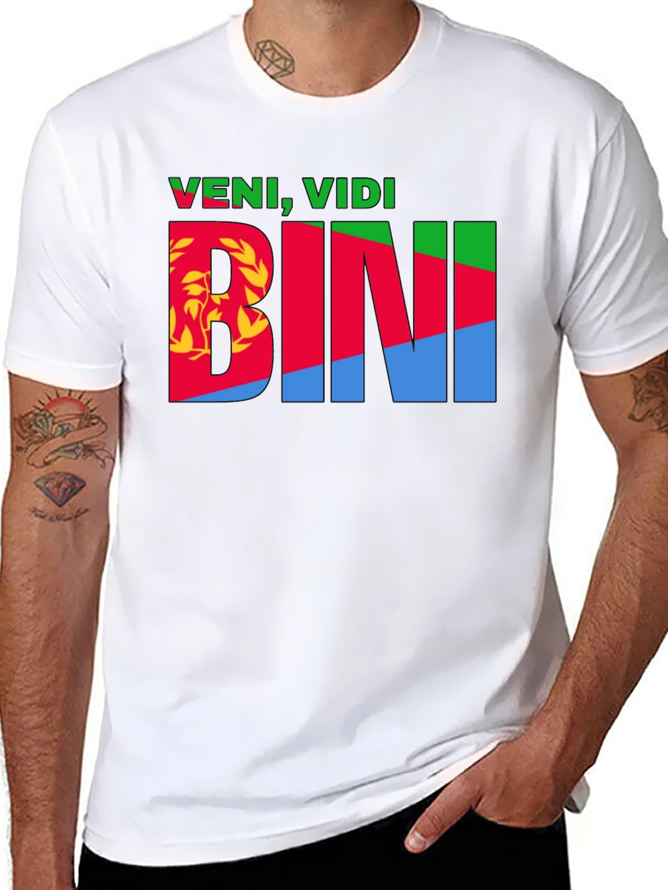 Veni Vidi Bini Eritrea Flag T-Shirt