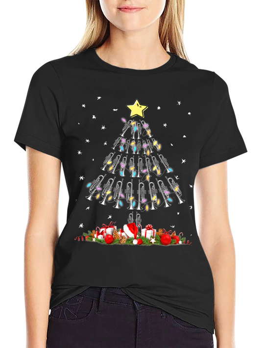 Trumpet Christmas Tree T-Shirt