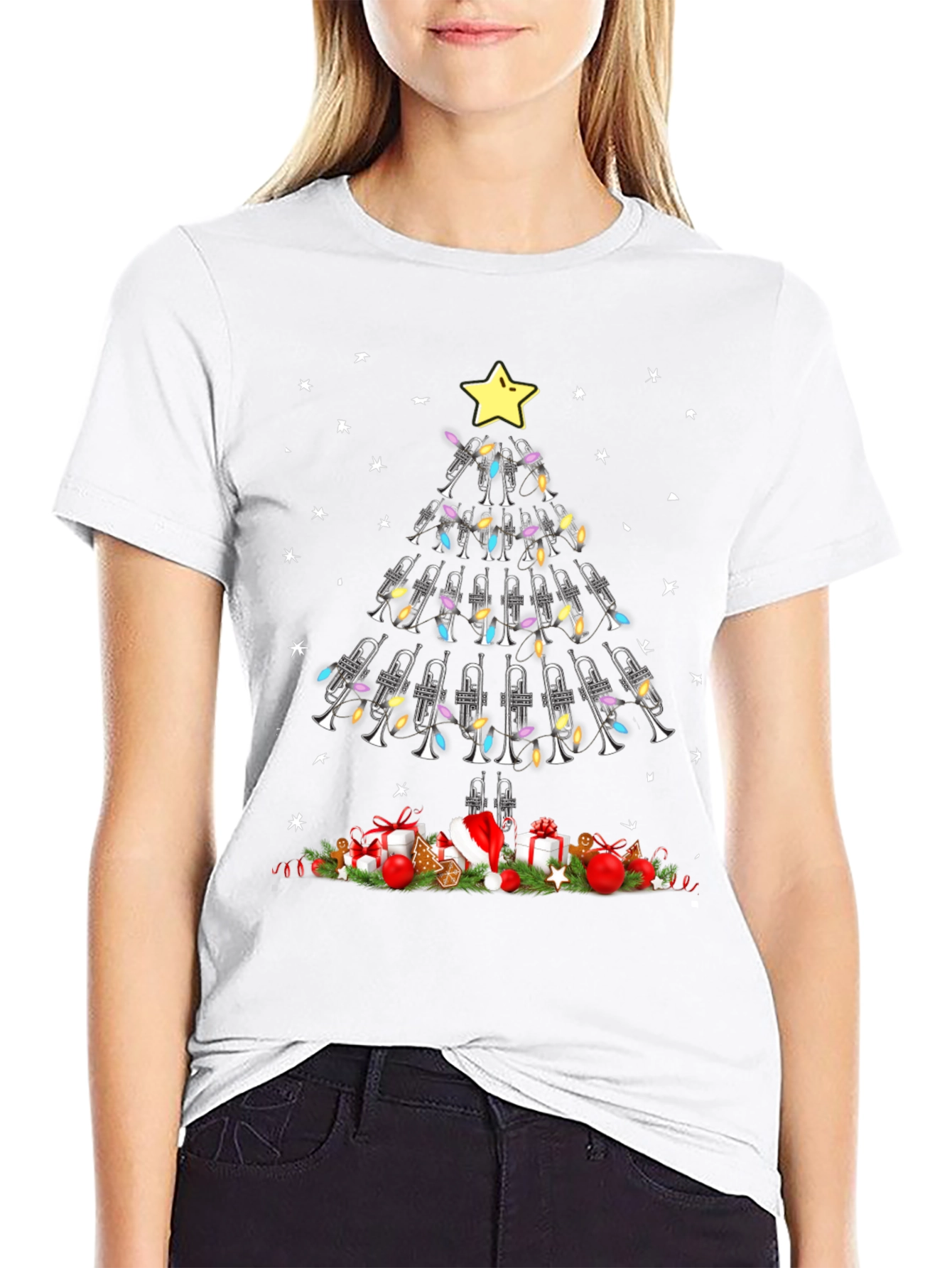 Trumpet Christmas Tree T-Shirt