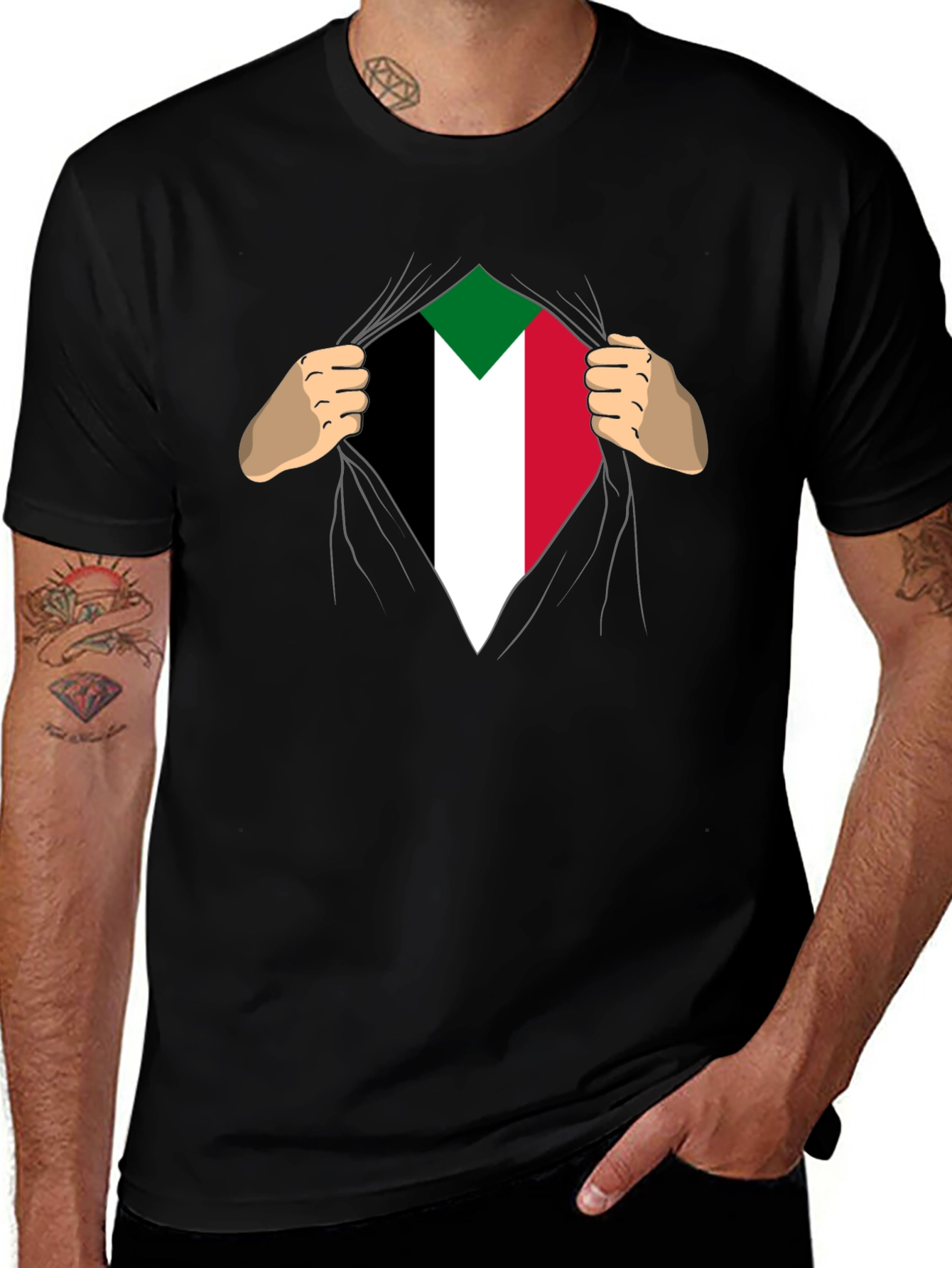 Sudan Flag T-Shirt - Patriotic Graphic Tee