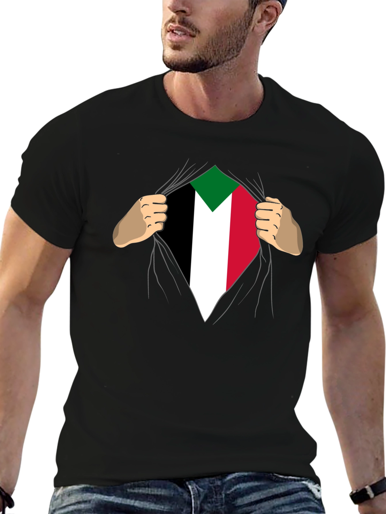 Sudan Flag T-Shirt - Patriotic Graphic Tee