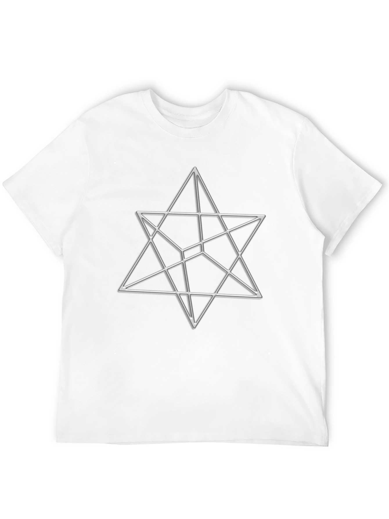 Geometric Star Design Black T-Shirt