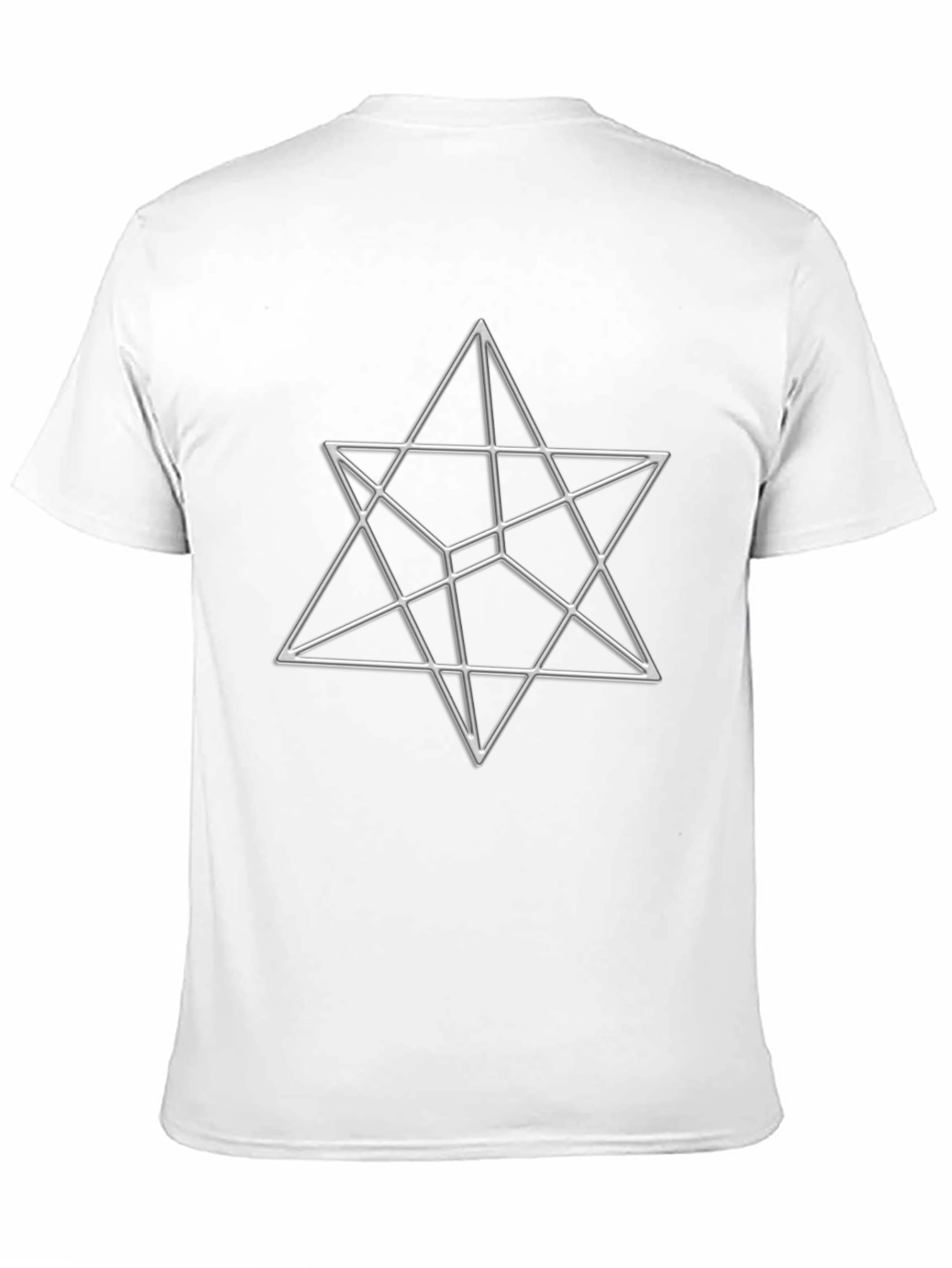 Geometric Star Design Black T-Shirt
