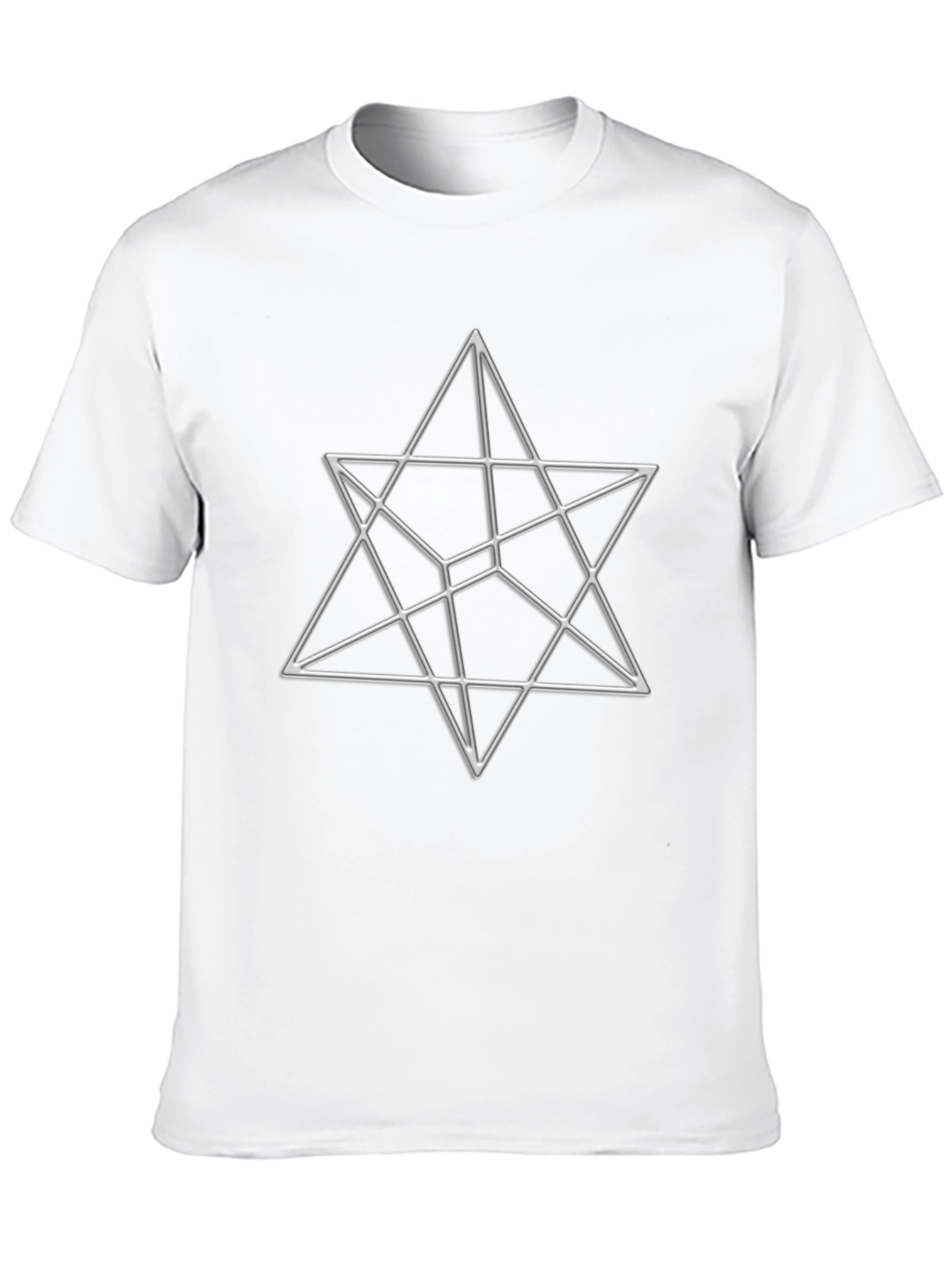 Geometric Star Design Black T-Shirt