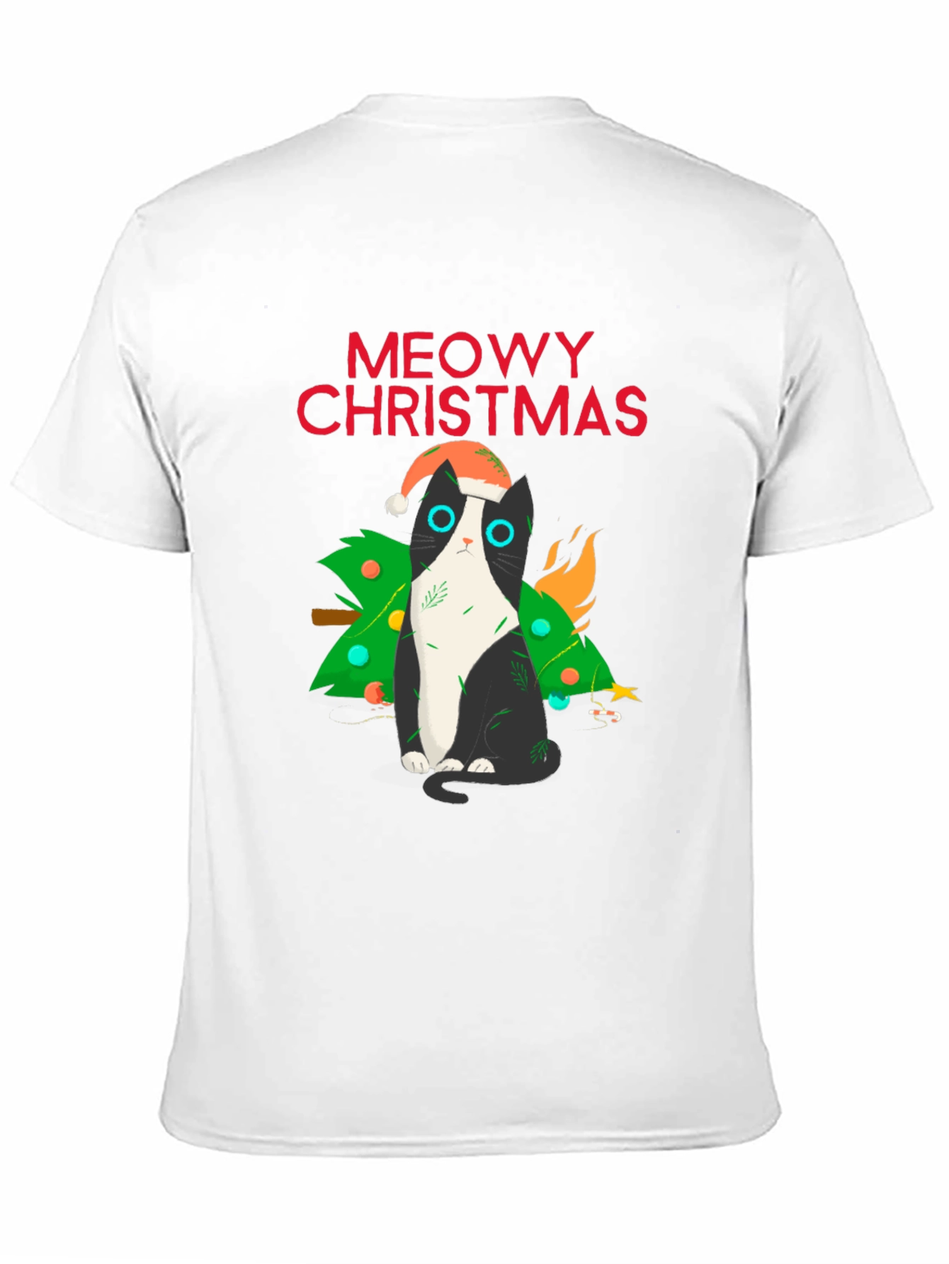 Meowy Christmas Cat T-Shirt