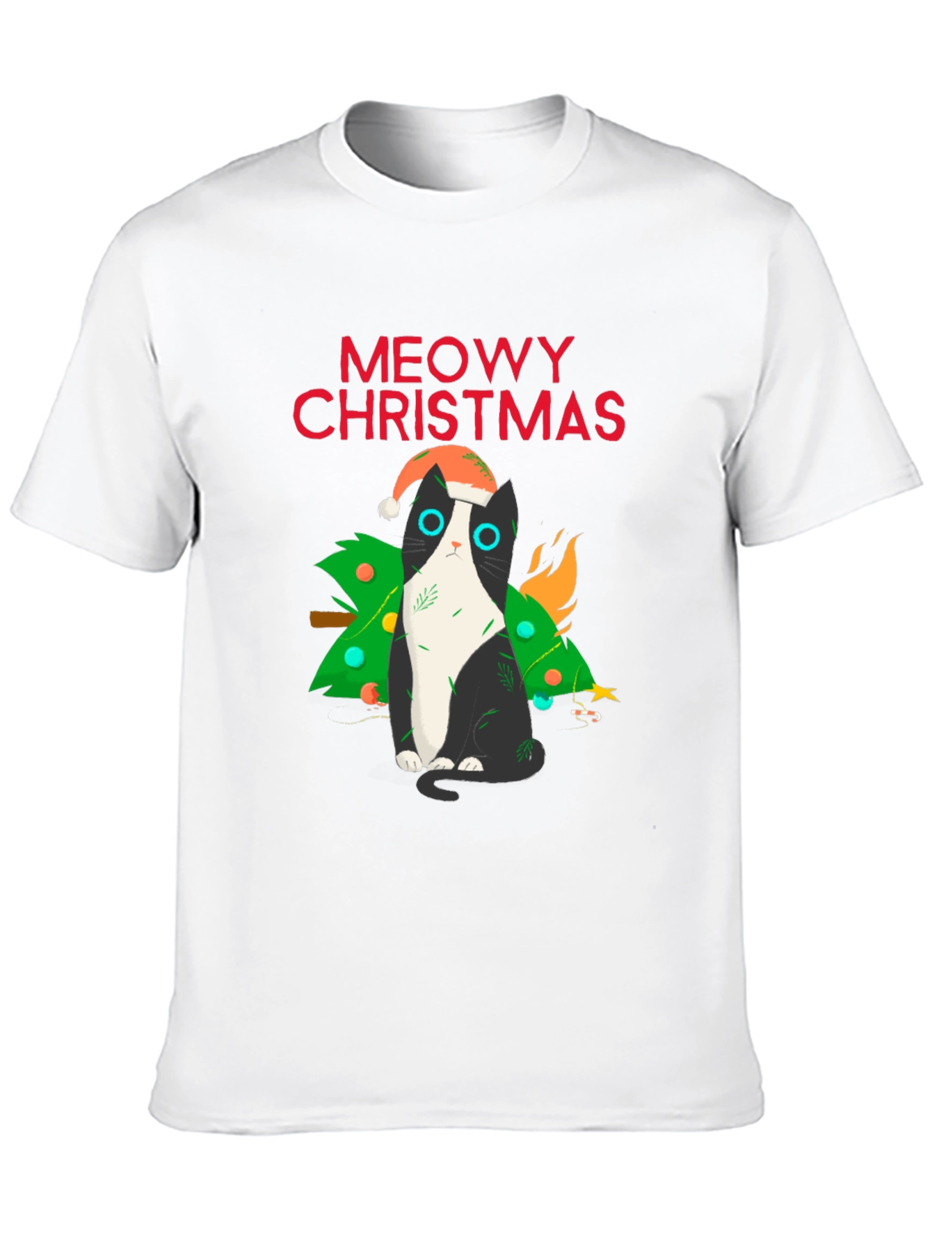 Meowy Christmas Cat T-Shirt