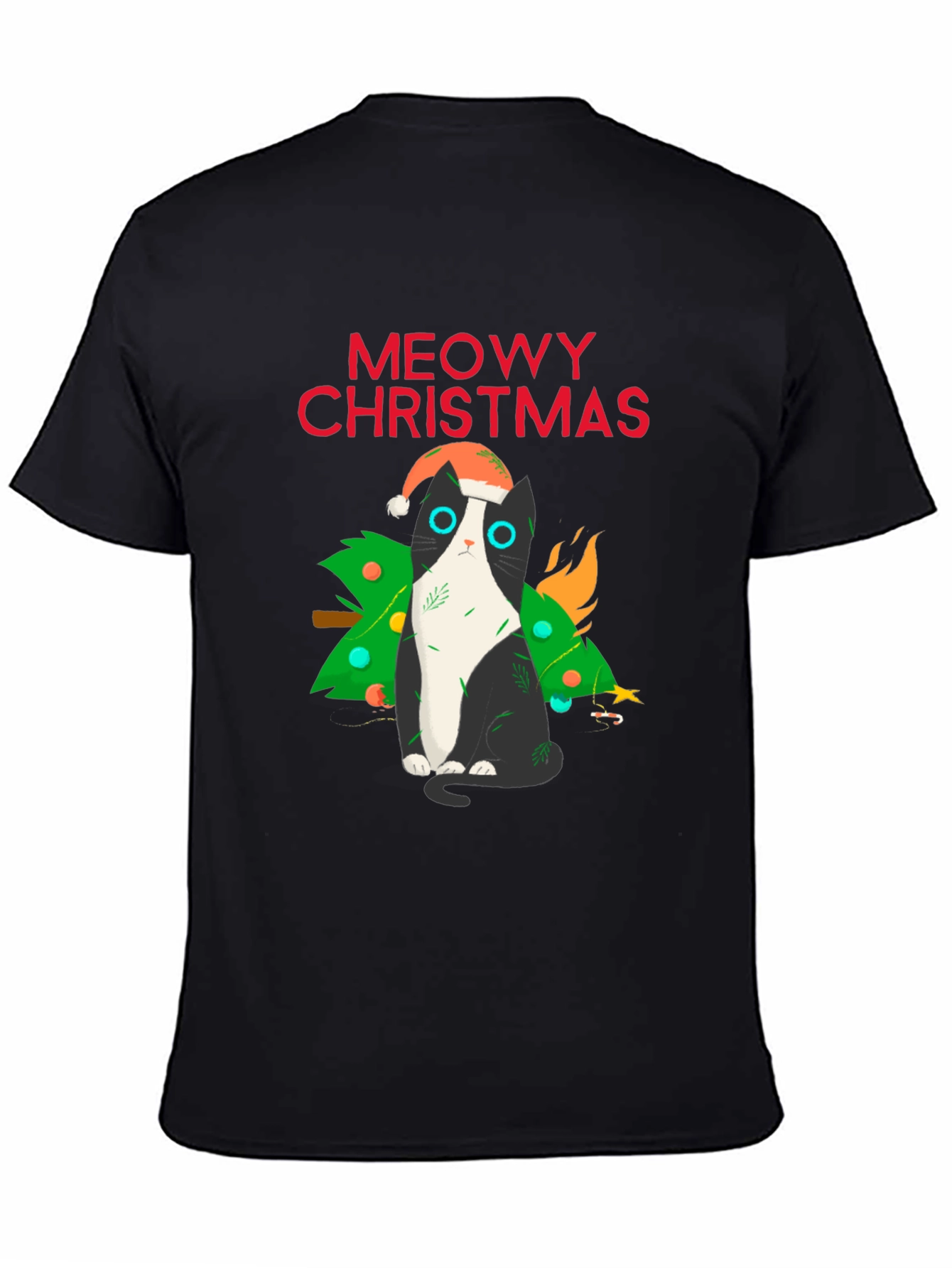 Meowy Christmas Cat T-Shirt