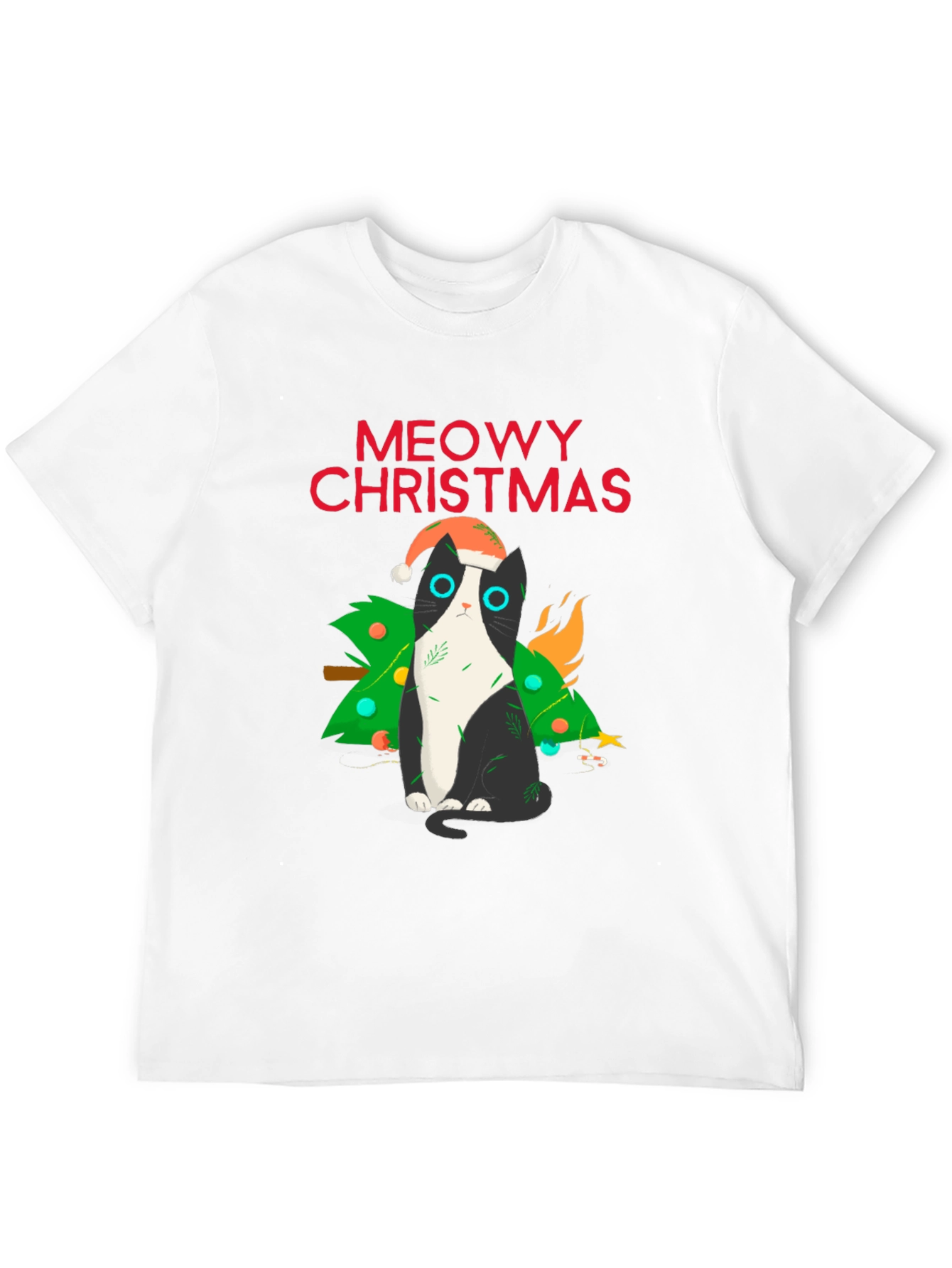Meowy Christmas Cat T-Shirt