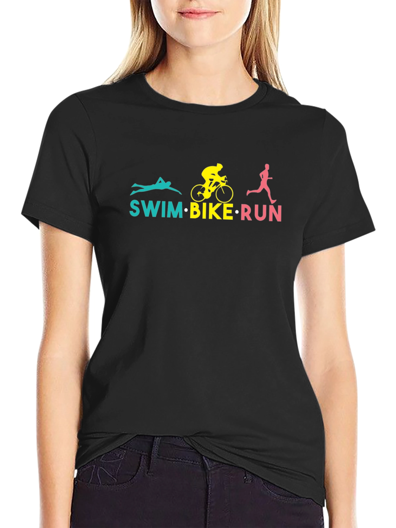 Swim Bike Run Triathlon T-Shirt