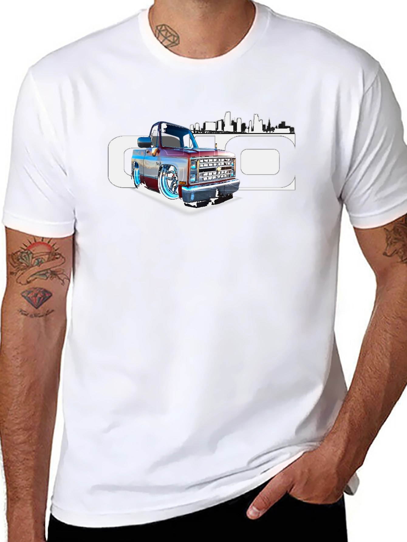Custom Cartoon Truck Graphic Tee