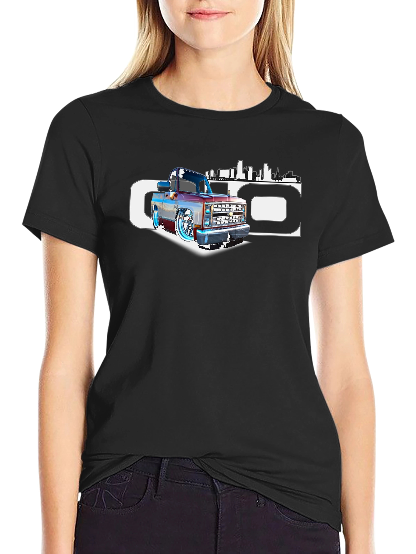 Custom Cartoon Truck Graphic Tee