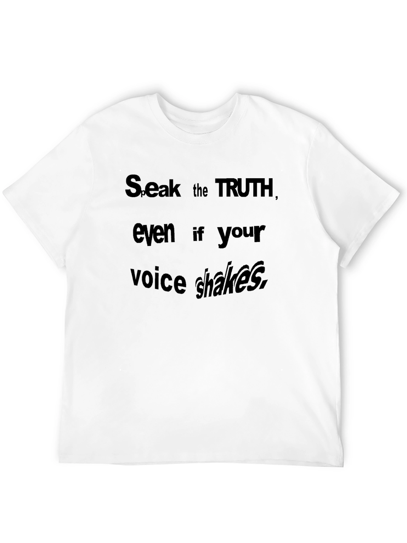 Speak the Truth Black Graphic T-Shirt