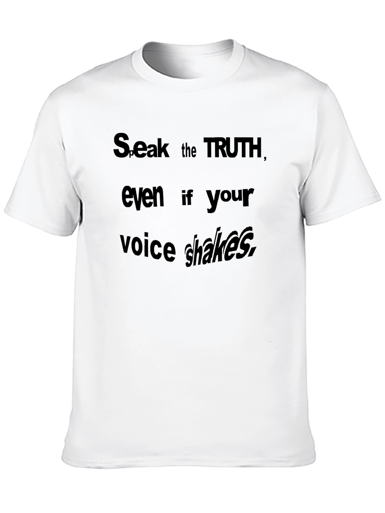Speak the Truth Black Graphic T-Shirt