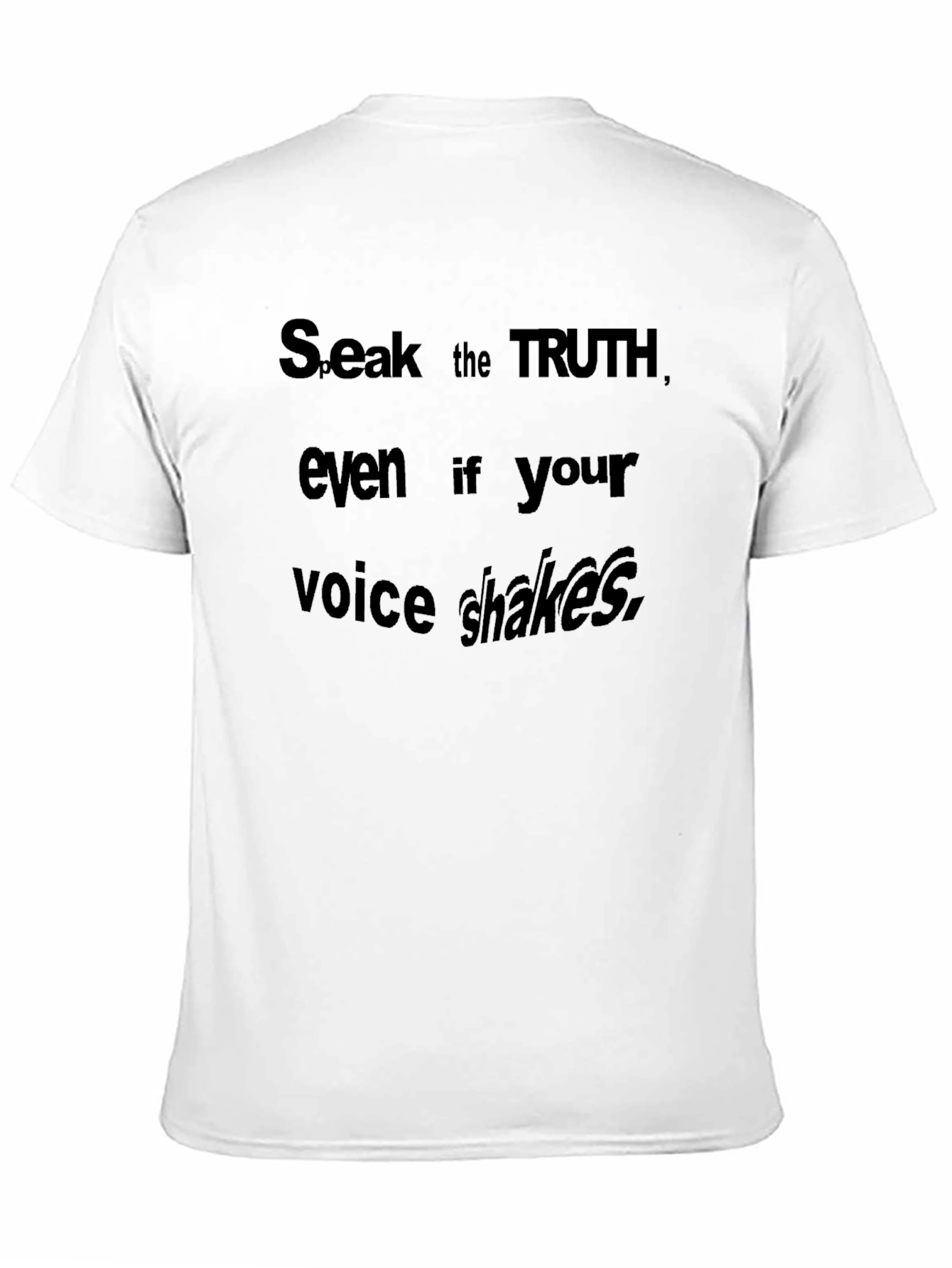 Speak the Truth Black Graphic T-Shirt