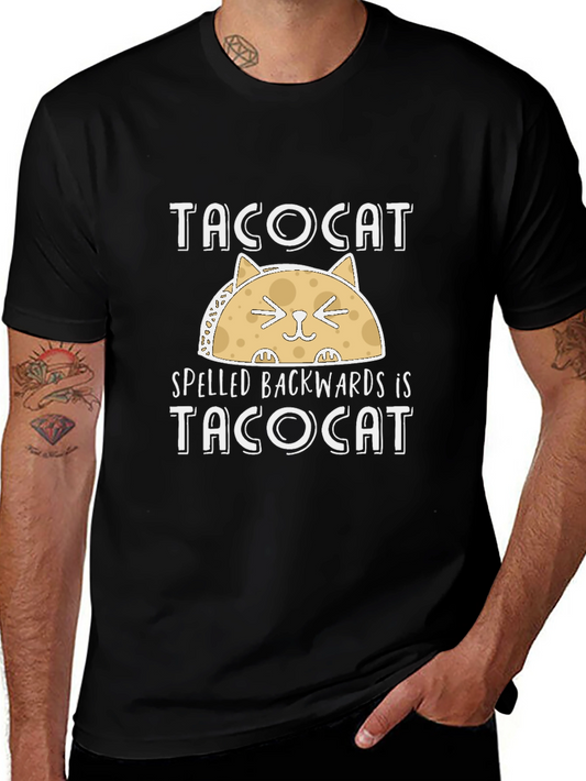 Funny Taco Cat T-Shirt - Spelled Backwards Is Taco Cat!